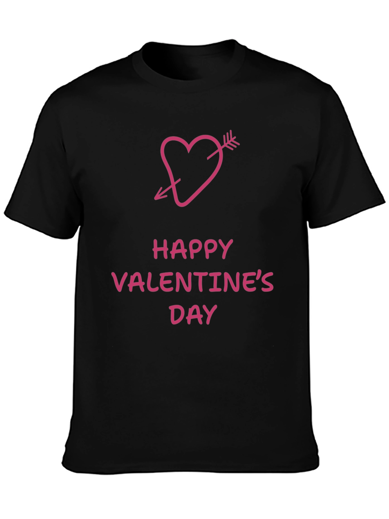 Happy Valentines Day Arrow Heart Graphic Tee