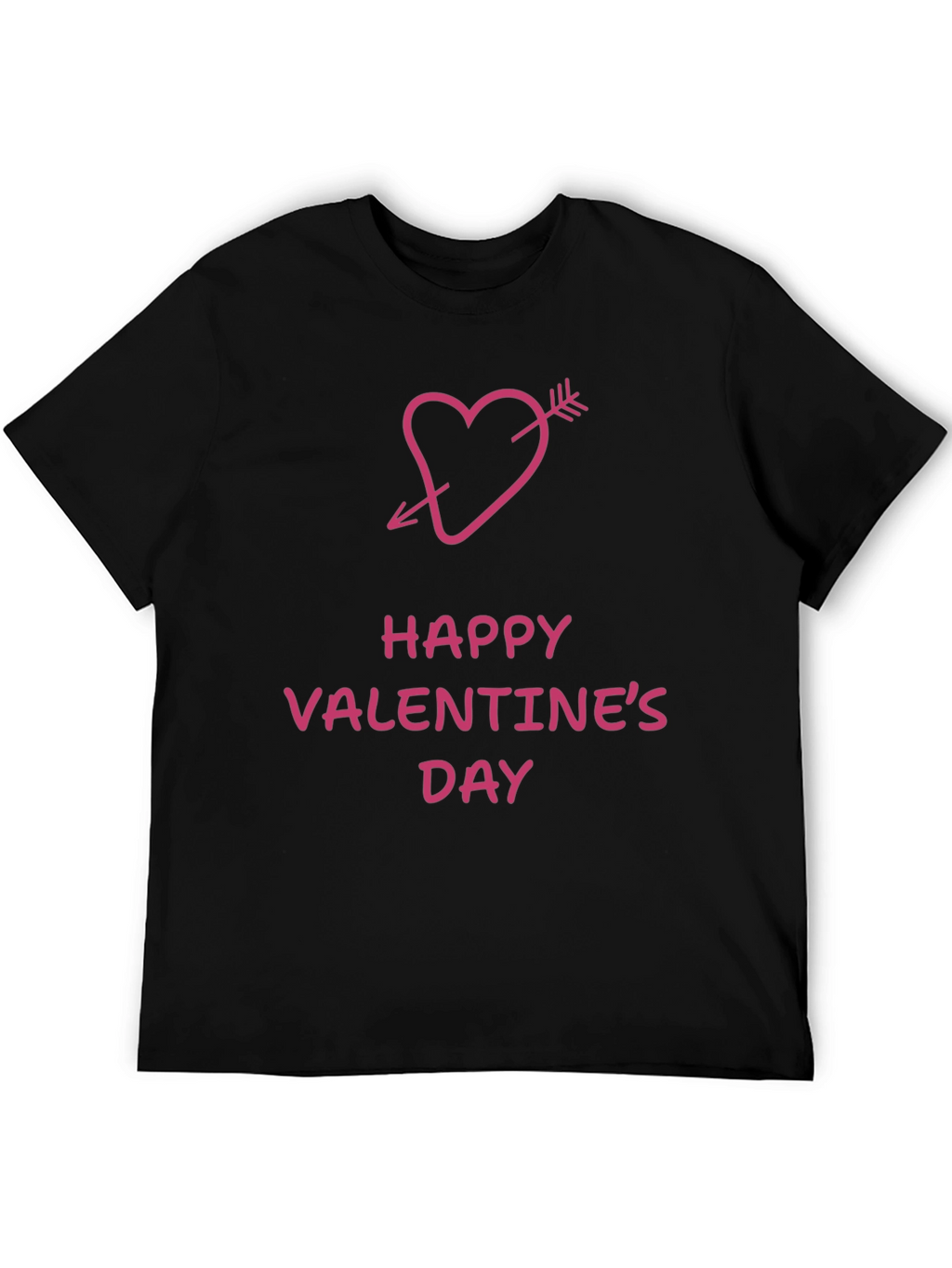 Happy Valentines Day Arrow Heart Graphic Tee