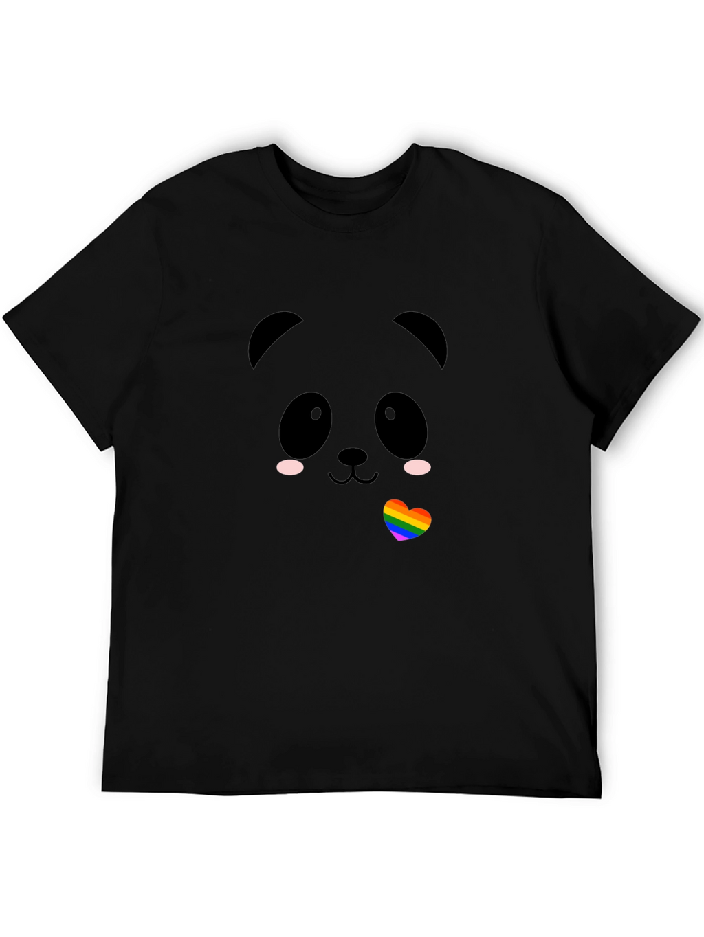 Kawaii Panda LGBTQ Pride Heart T-Shirt