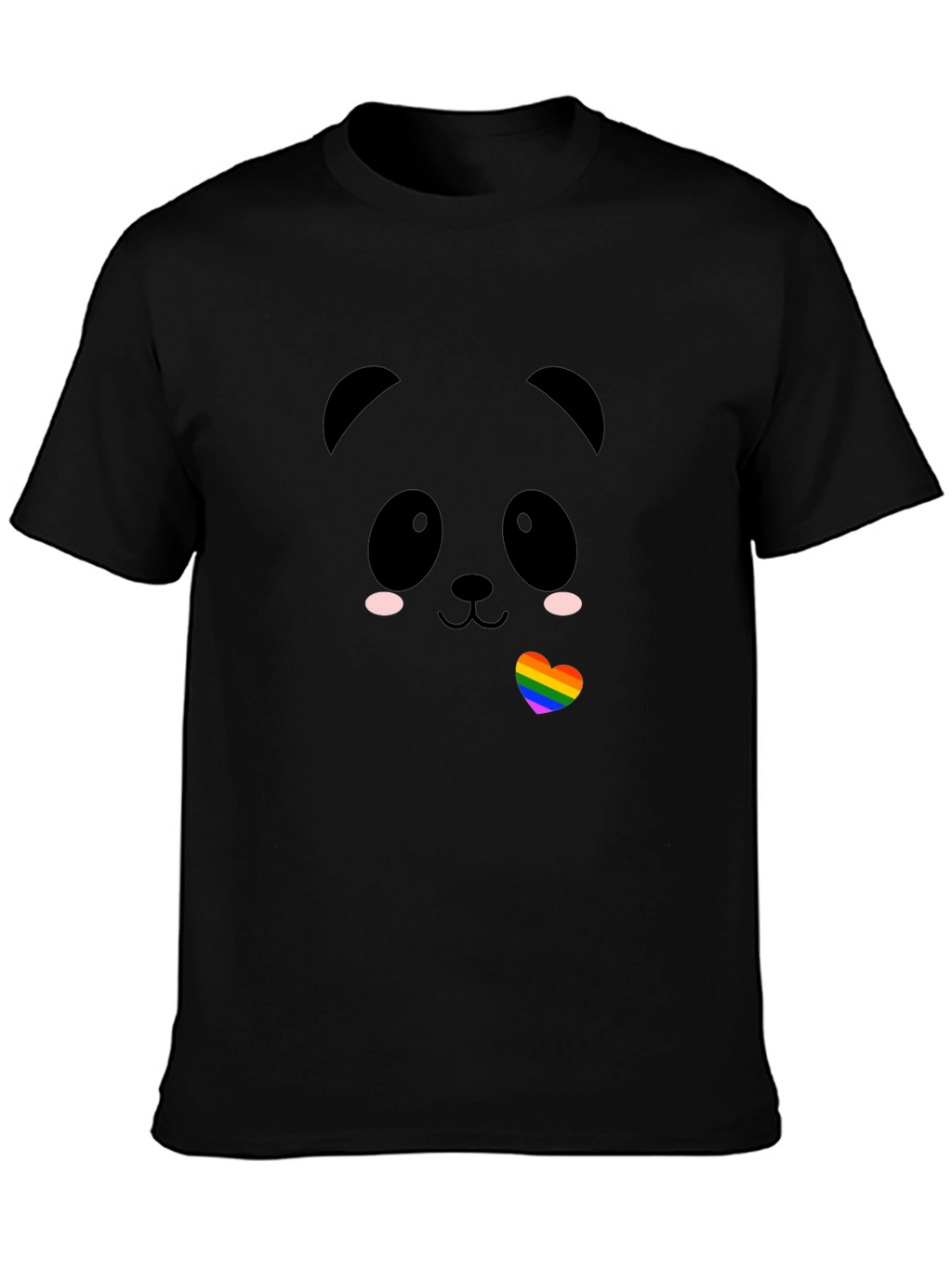 Kawaii Panda LGBTQ Pride Heart T-Shirt