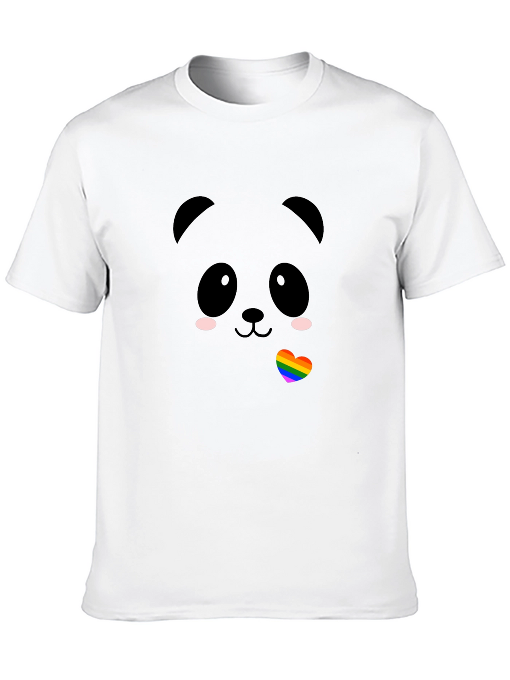 Kawaii Panda LGBTQ Pride Heart T-Shirt
