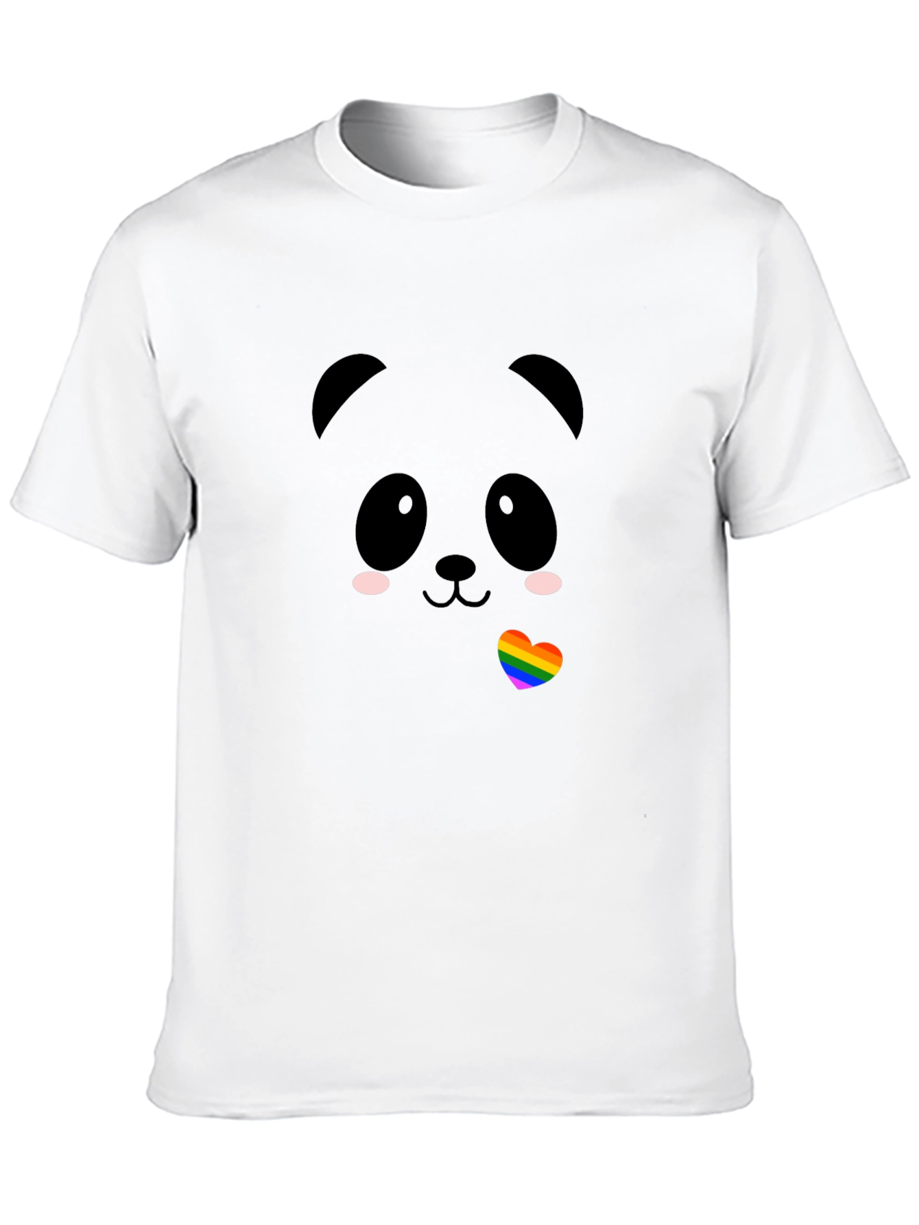 Kawaii Panda LGBTQ Pride Heart T-Shirt