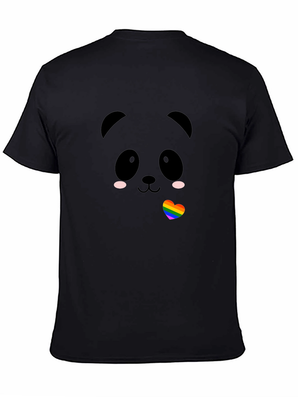 Kawaii Panda LGBTQ Pride Heart T-Shirt