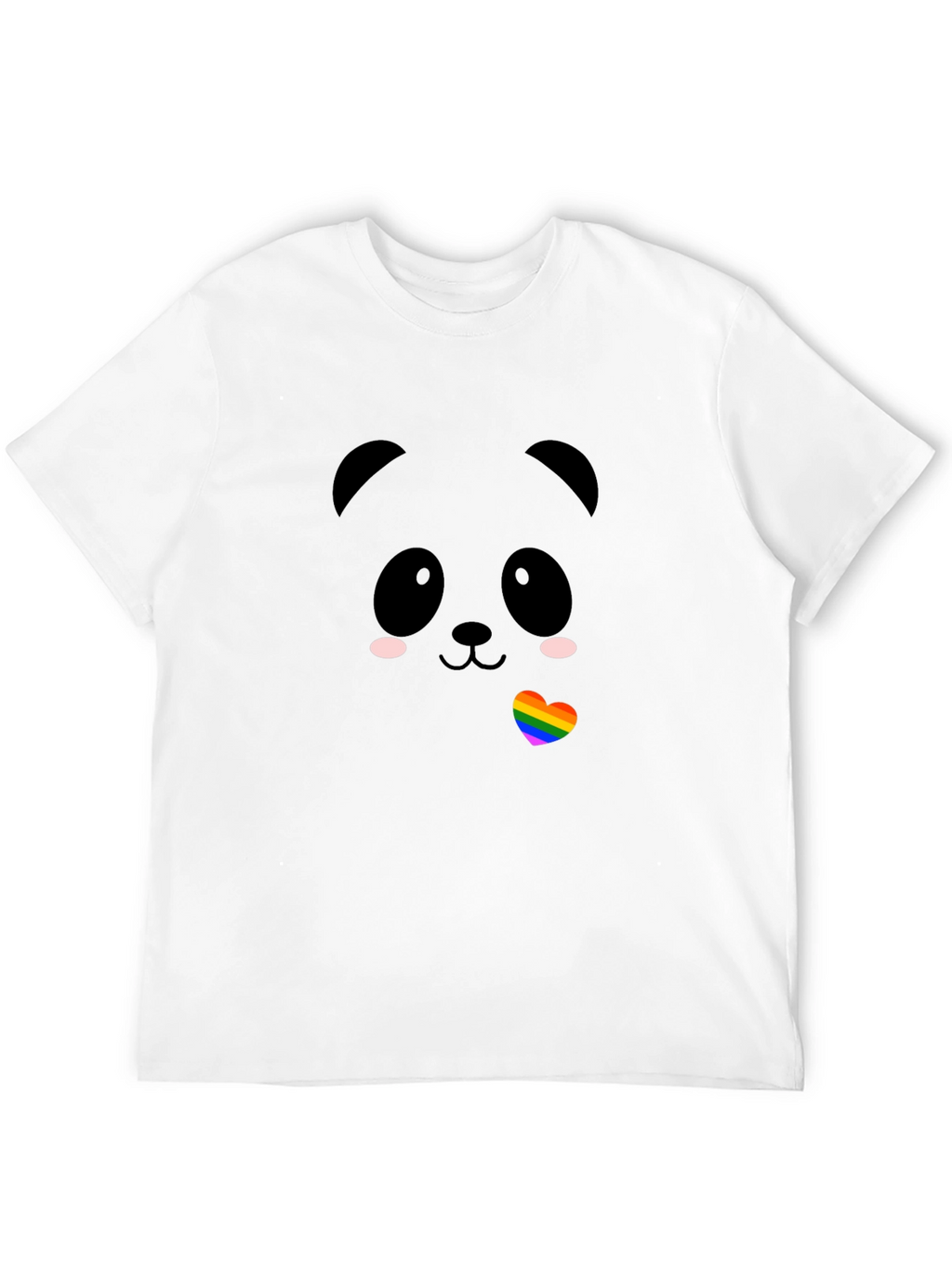 Kawaii Panda LGBTQ Pride Heart T-Shirt