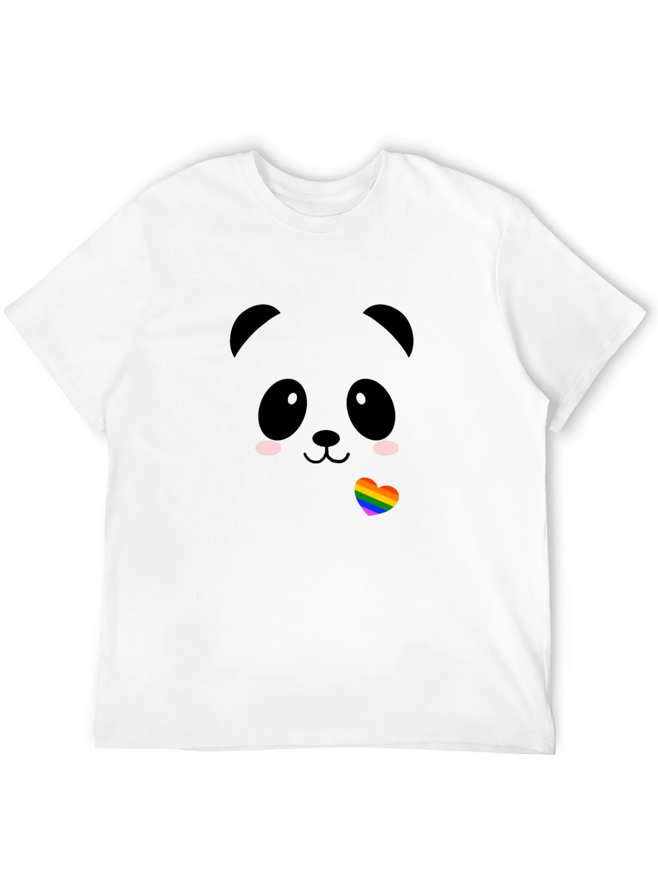 Kawaii Panda LGBTQ Pride Heart T-Shirt