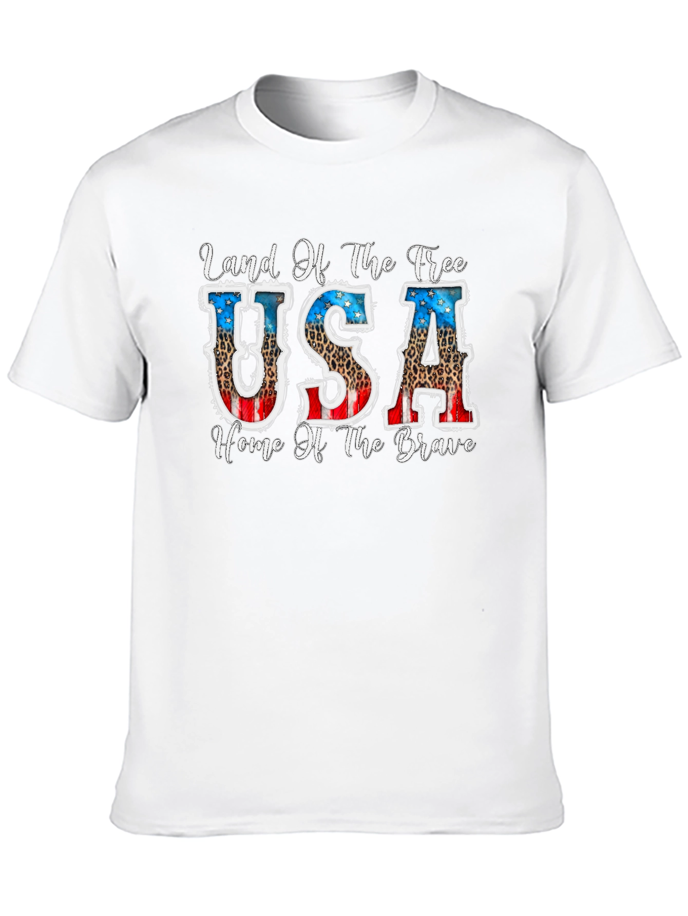 Land of the Free Patriotic USA Graphic T-Shirt