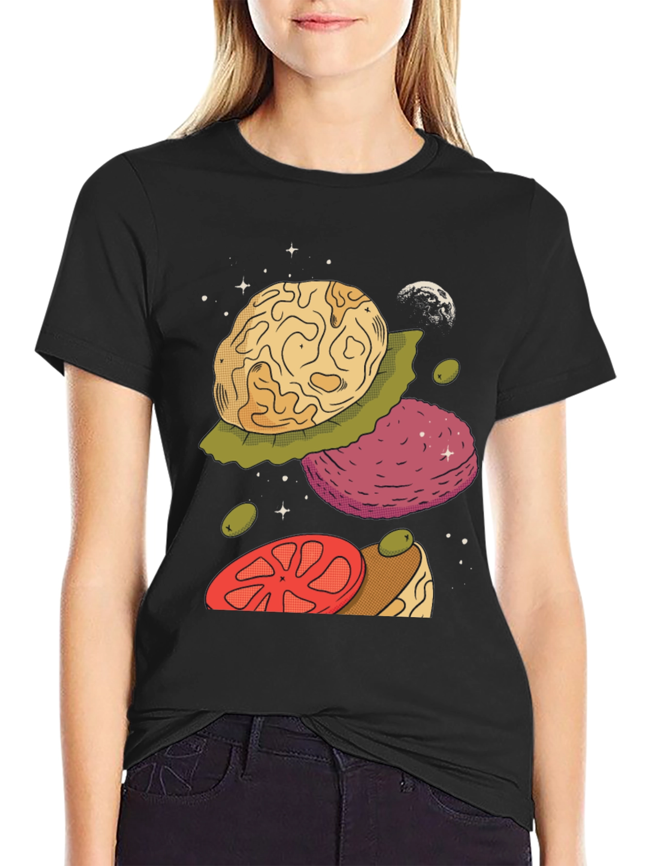 Cosmic Burger Black Graphic Tee