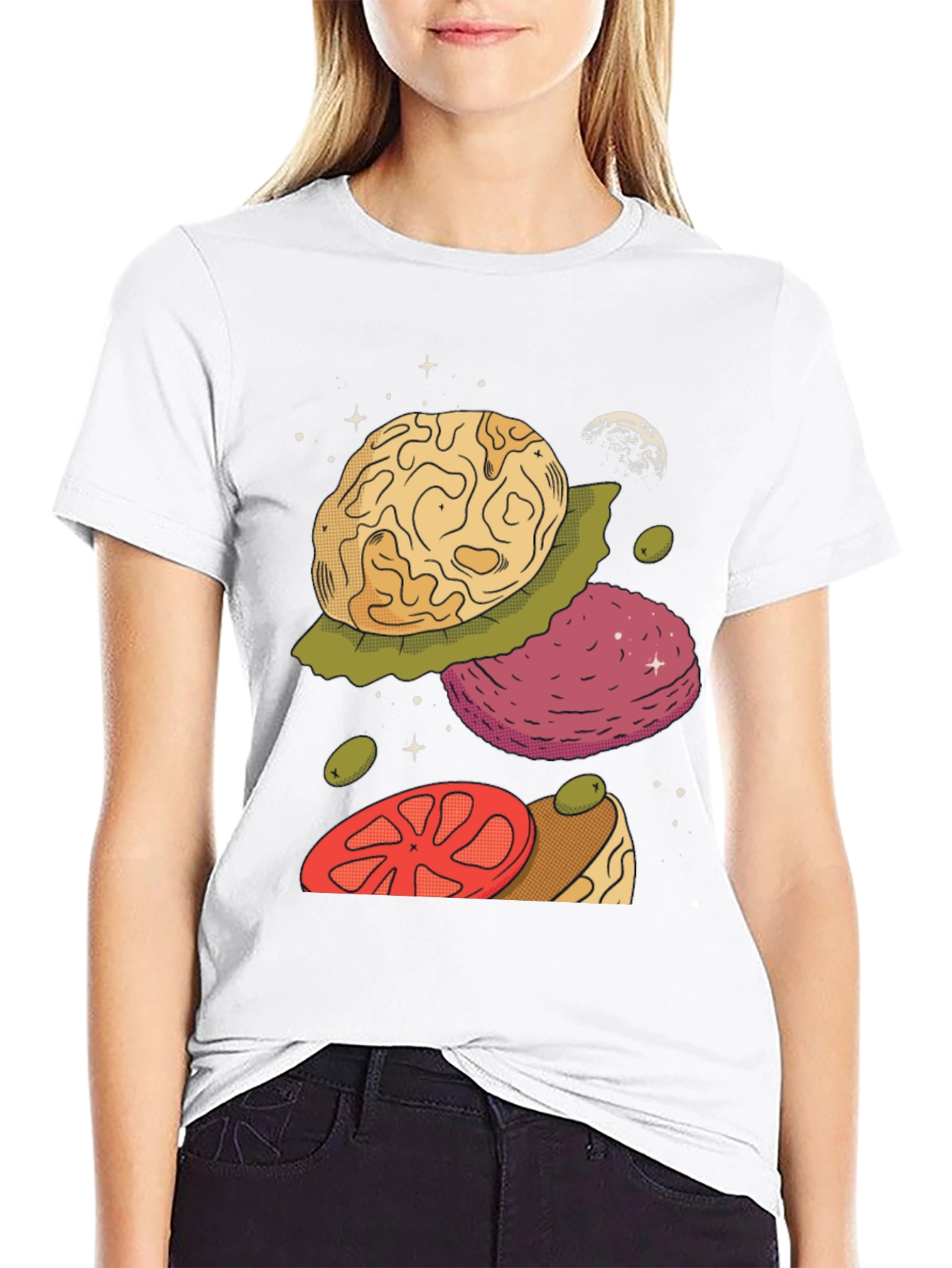 Cosmic Burger Black Graphic Tee
