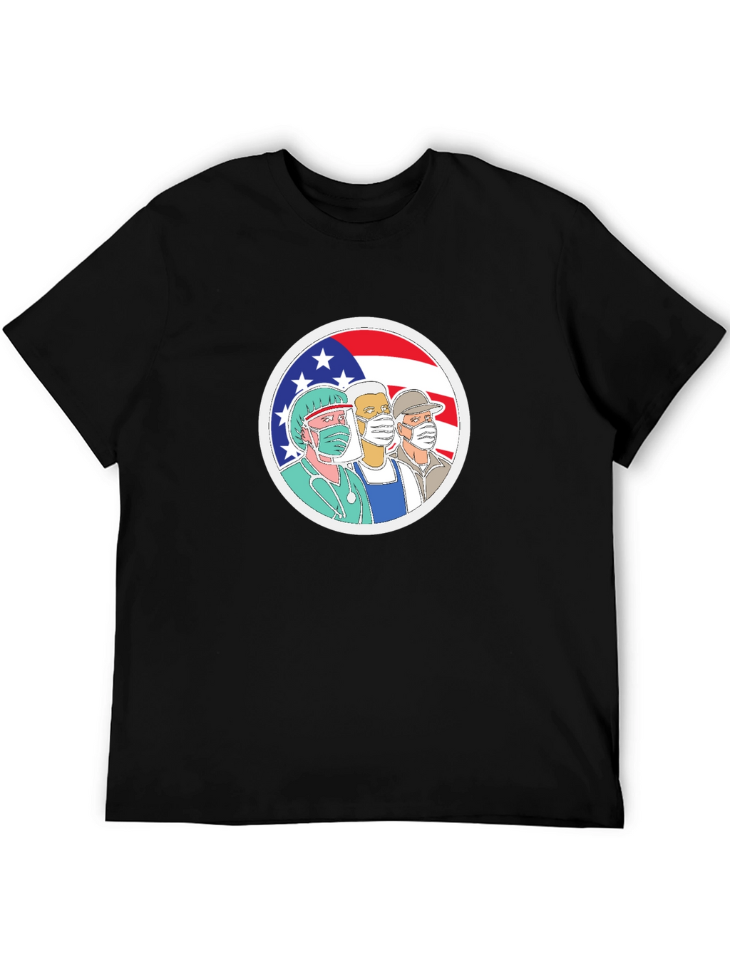Essential Workers USA Flag T-Shirt