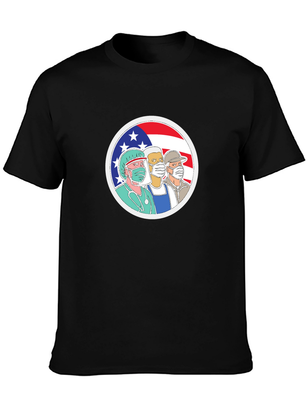Essential Workers USA Flag T-Shirt
