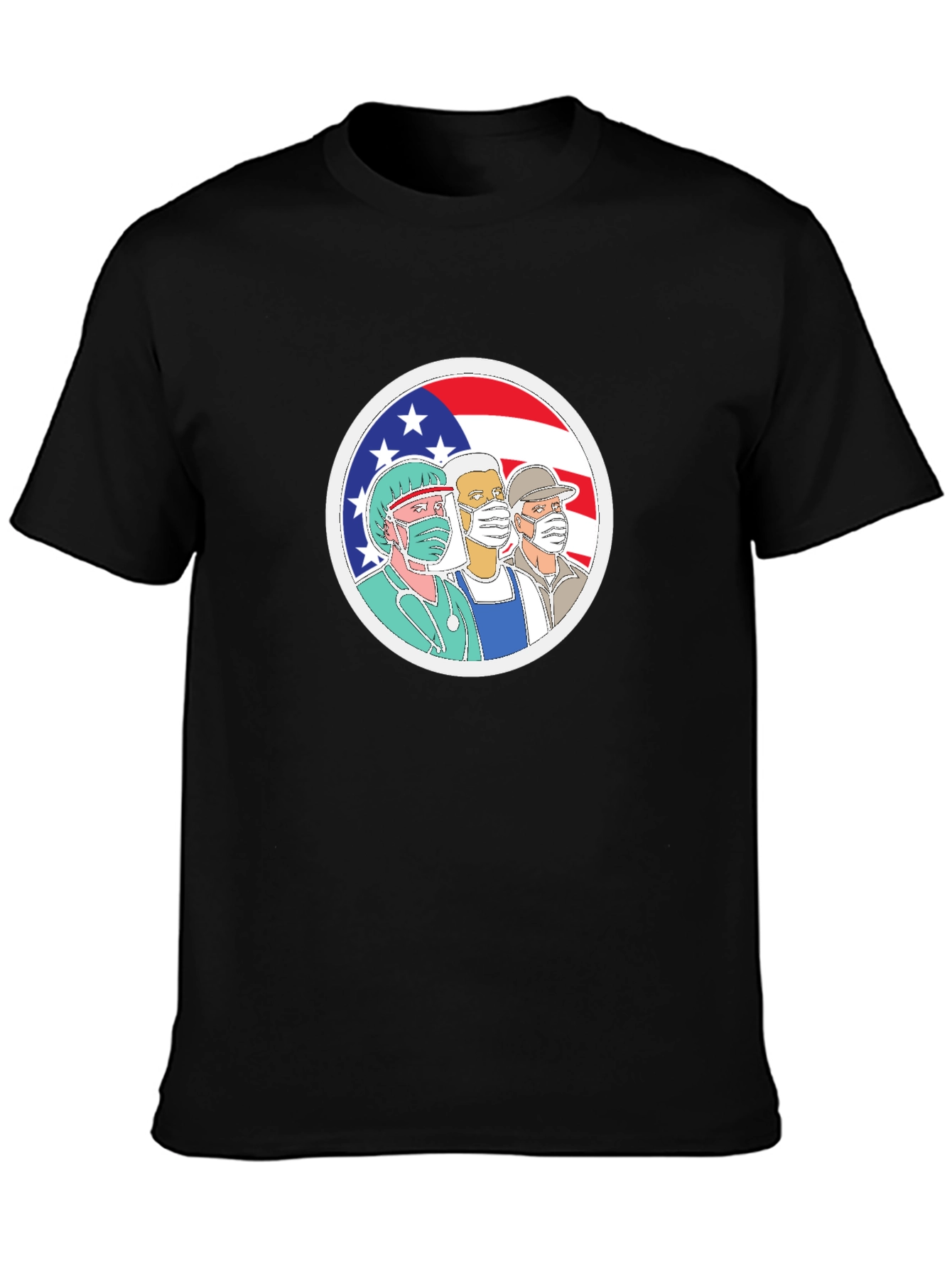 Essential Workers USA Flag T-Shirt