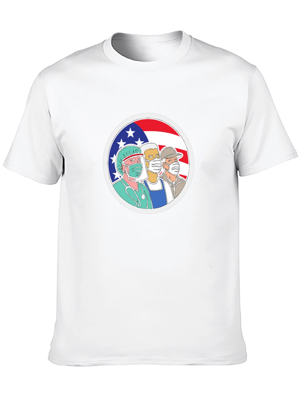 Essential Workers USA Flag T-Shirt