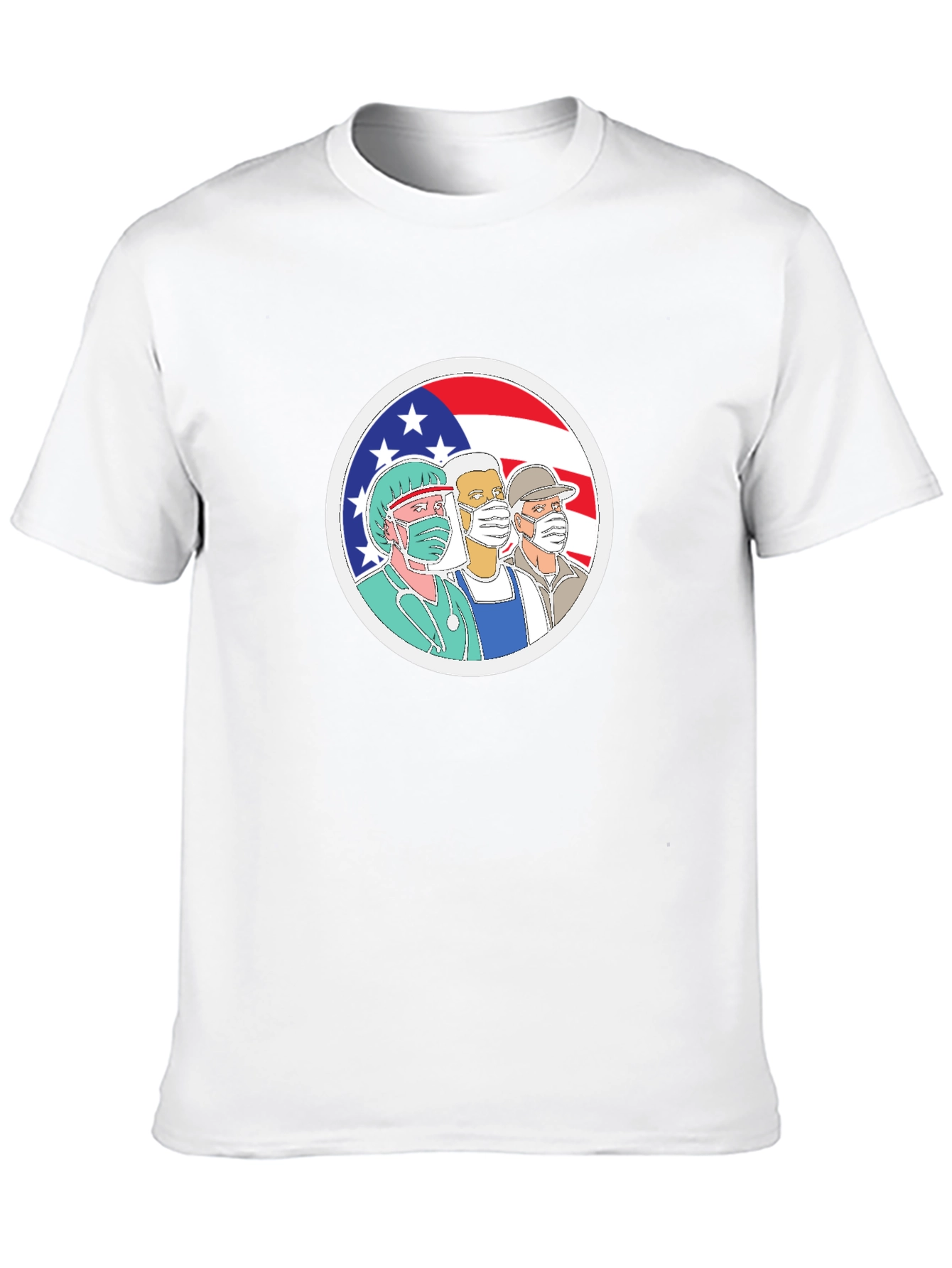 Essential Workers USA Flag T-Shirt