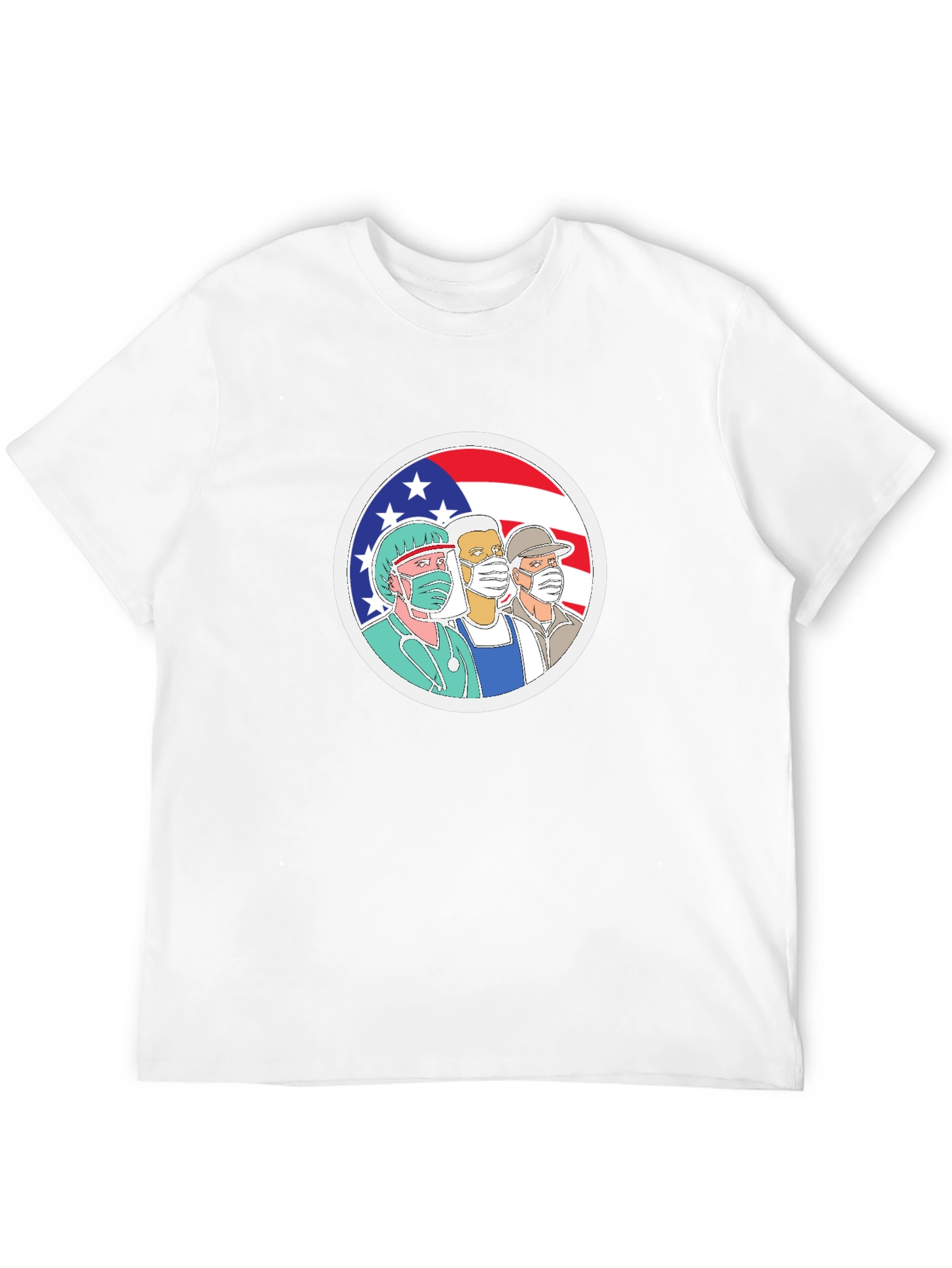 Essential Workers USA Flag T-Shirt