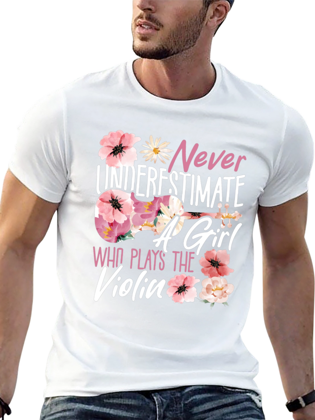 Never Underestimate a Girl Who Plays Violin T-Shirt