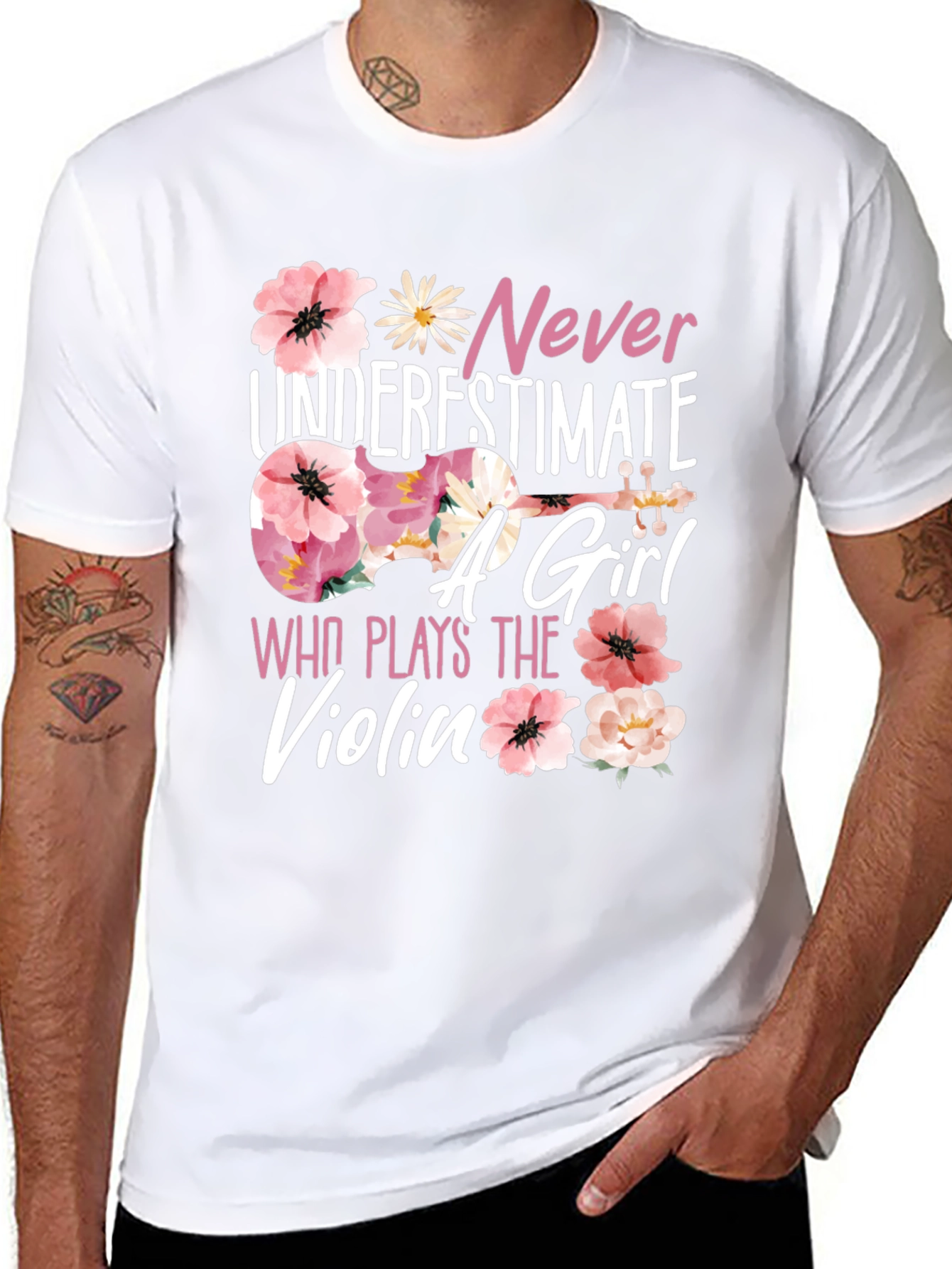 Never Underestimate a Girl Who Plays Violin T-Shirt
