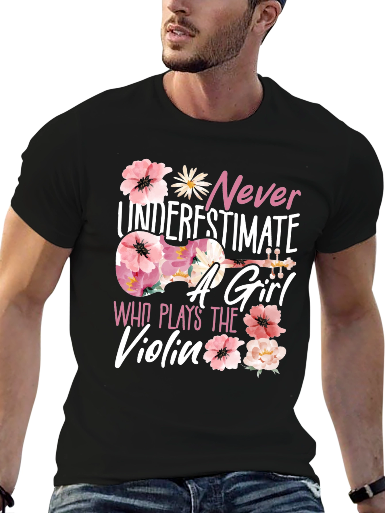 Never Underestimate a Girl Who Plays Violin T-Shirt