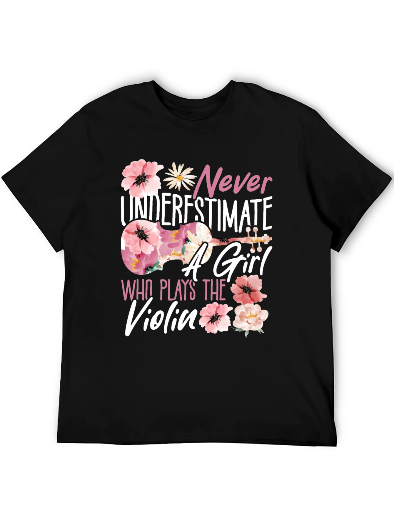 Never Underestimate a Girl Who Plays Violin T-Shirt