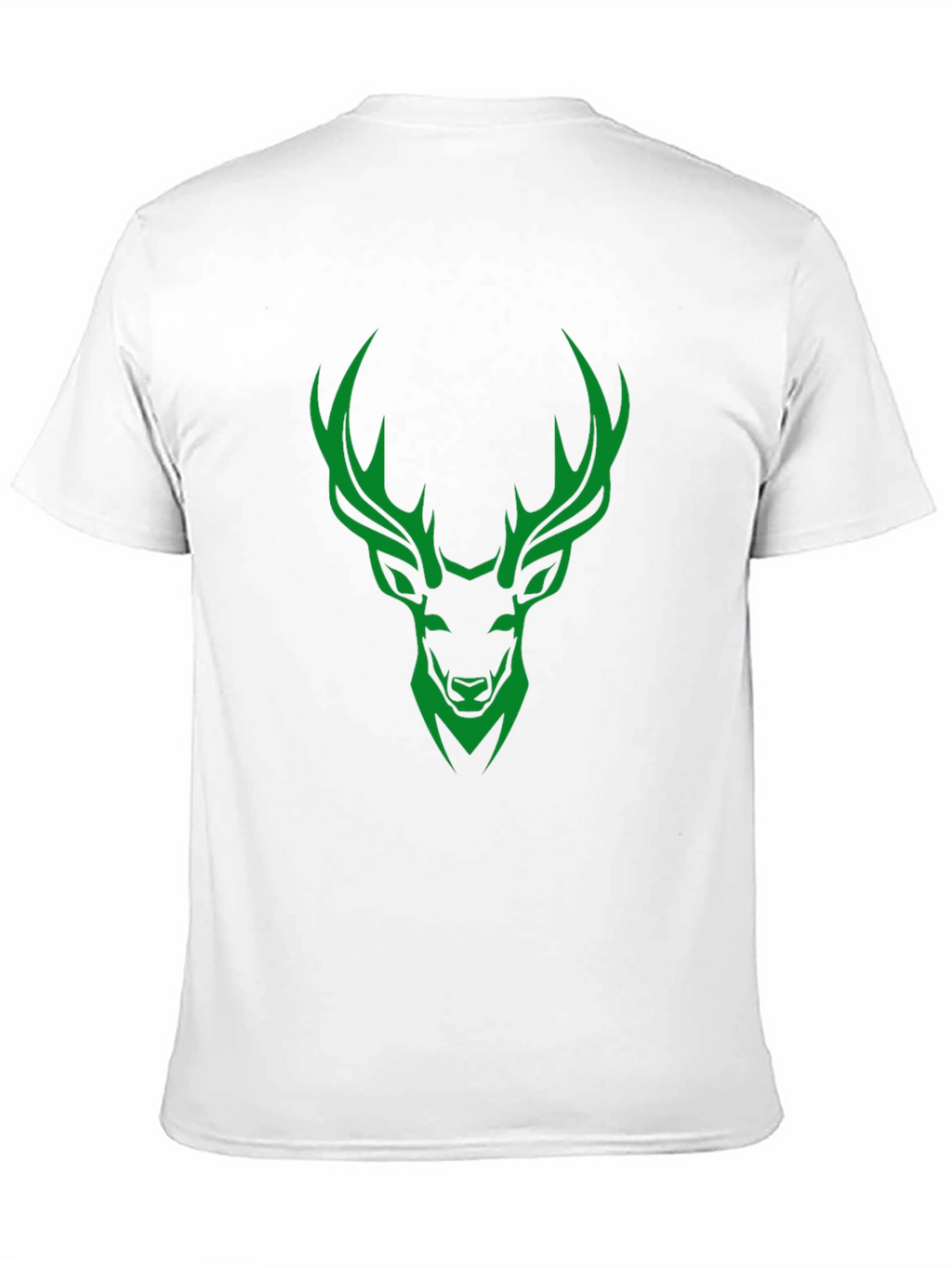 Green Deer Graphic Print Mens Black T-Shirt