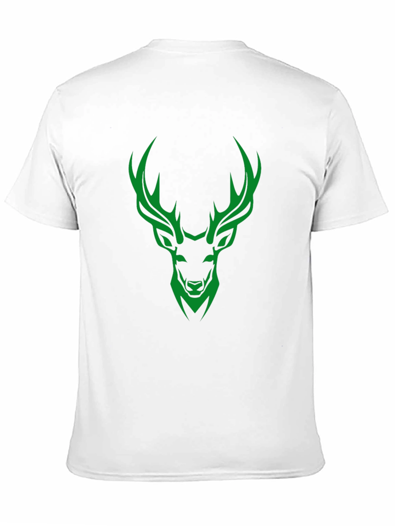 Green Deer Graphic Print Mens Black T-Shirt