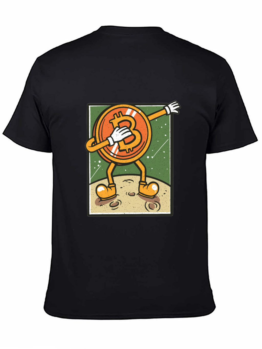 Bitcoin Dabbing Cartoon T-Shirt - Crypto Moon!