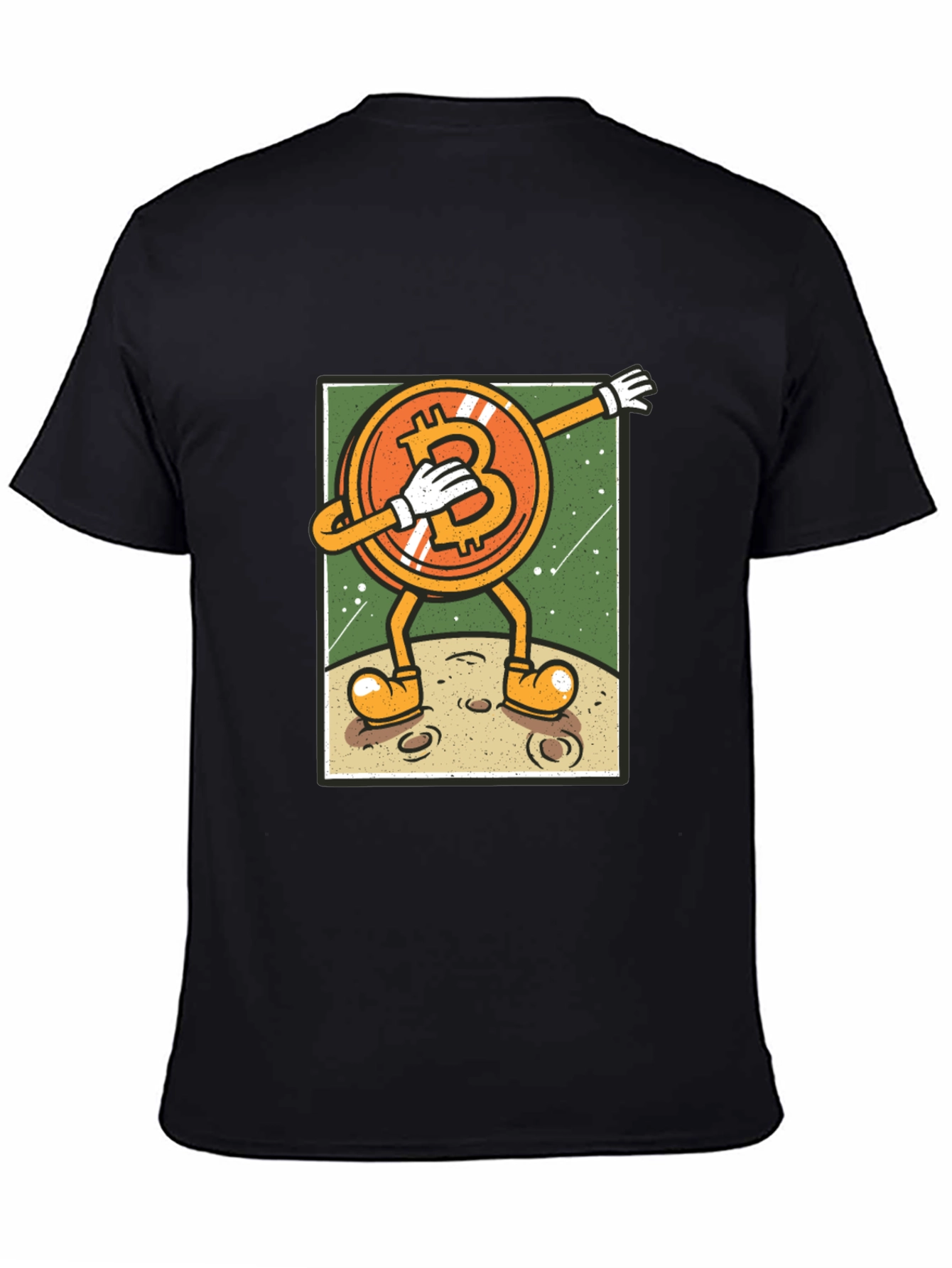 Bitcoin Dabbing Cartoon T-Shirt - Crypto Moon!