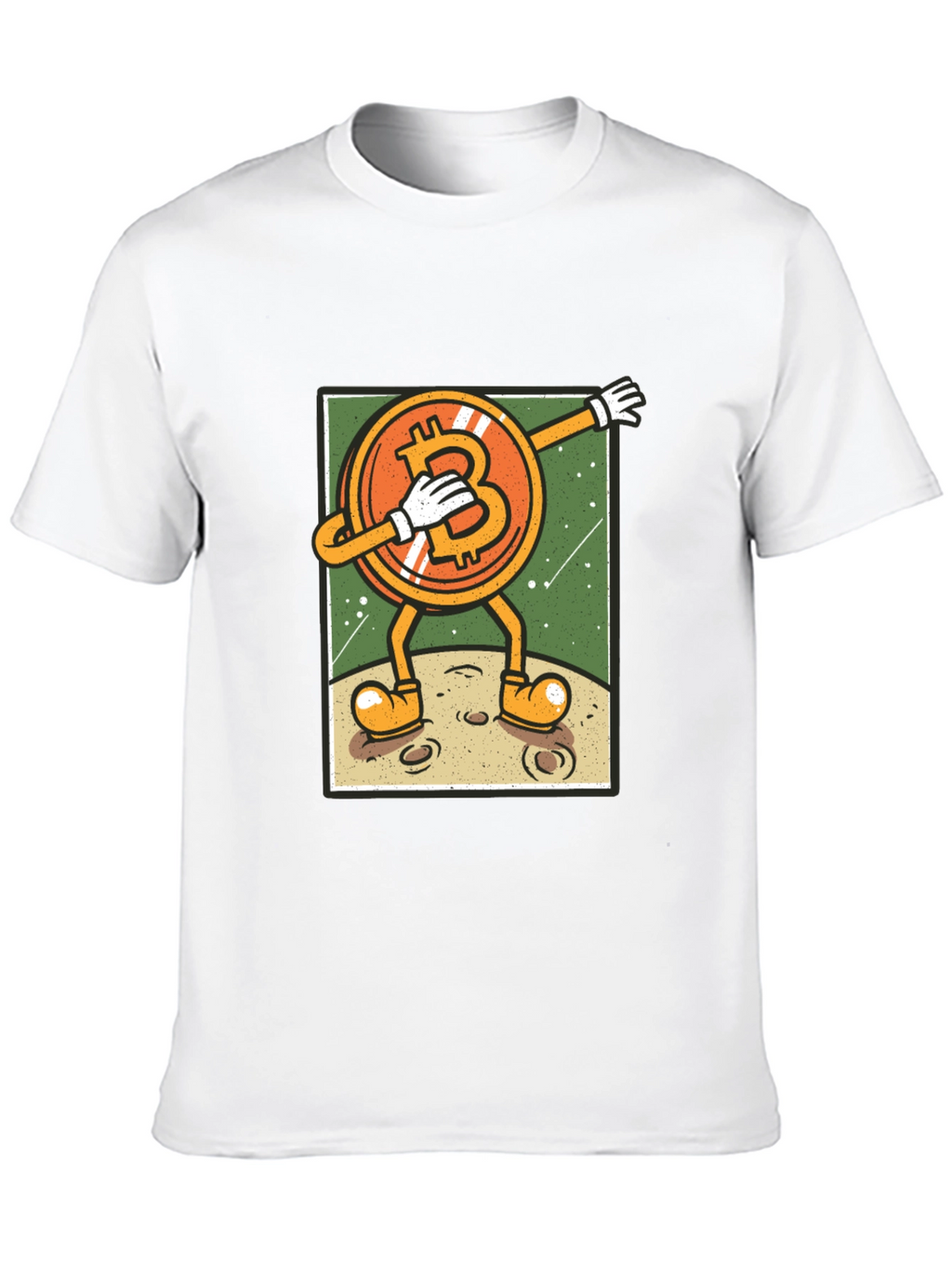 Bitcoin Dabbing Cartoon T-Shirt - Crypto Moon!