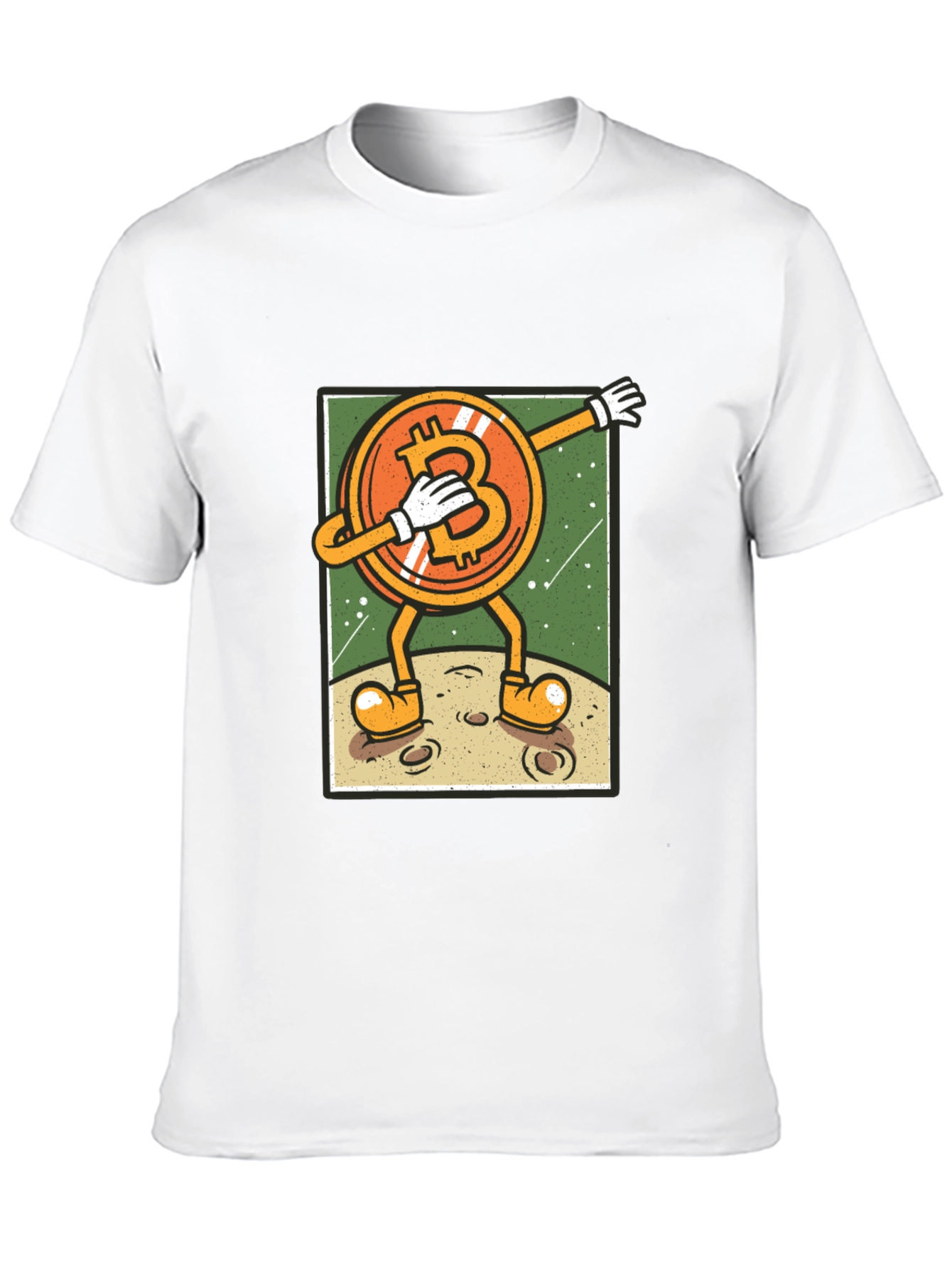 Bitcoin Dabbing Cartoon T-Shirt - Crypto Moon!