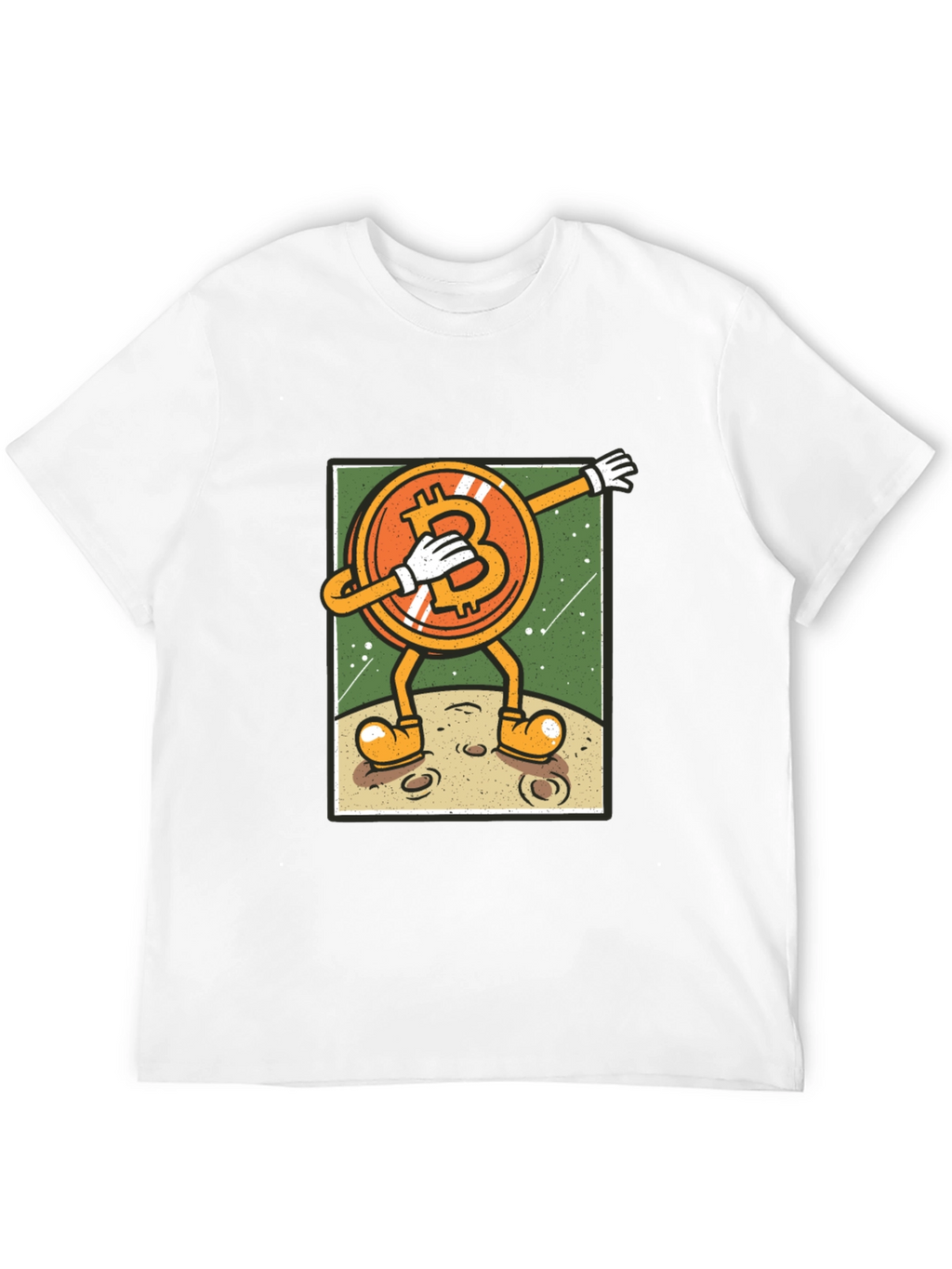 Bitcoin Dabbing Cartoon T-Shirt - Crypto Moon!