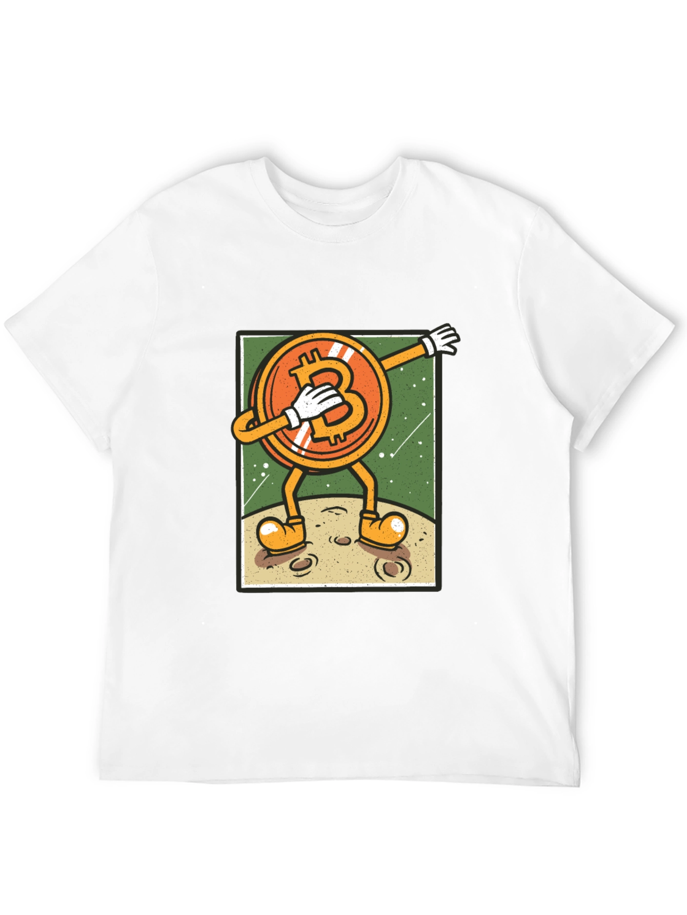 Bitcoin Dabbing Cartoon T-Shirt - Crypto Moon!