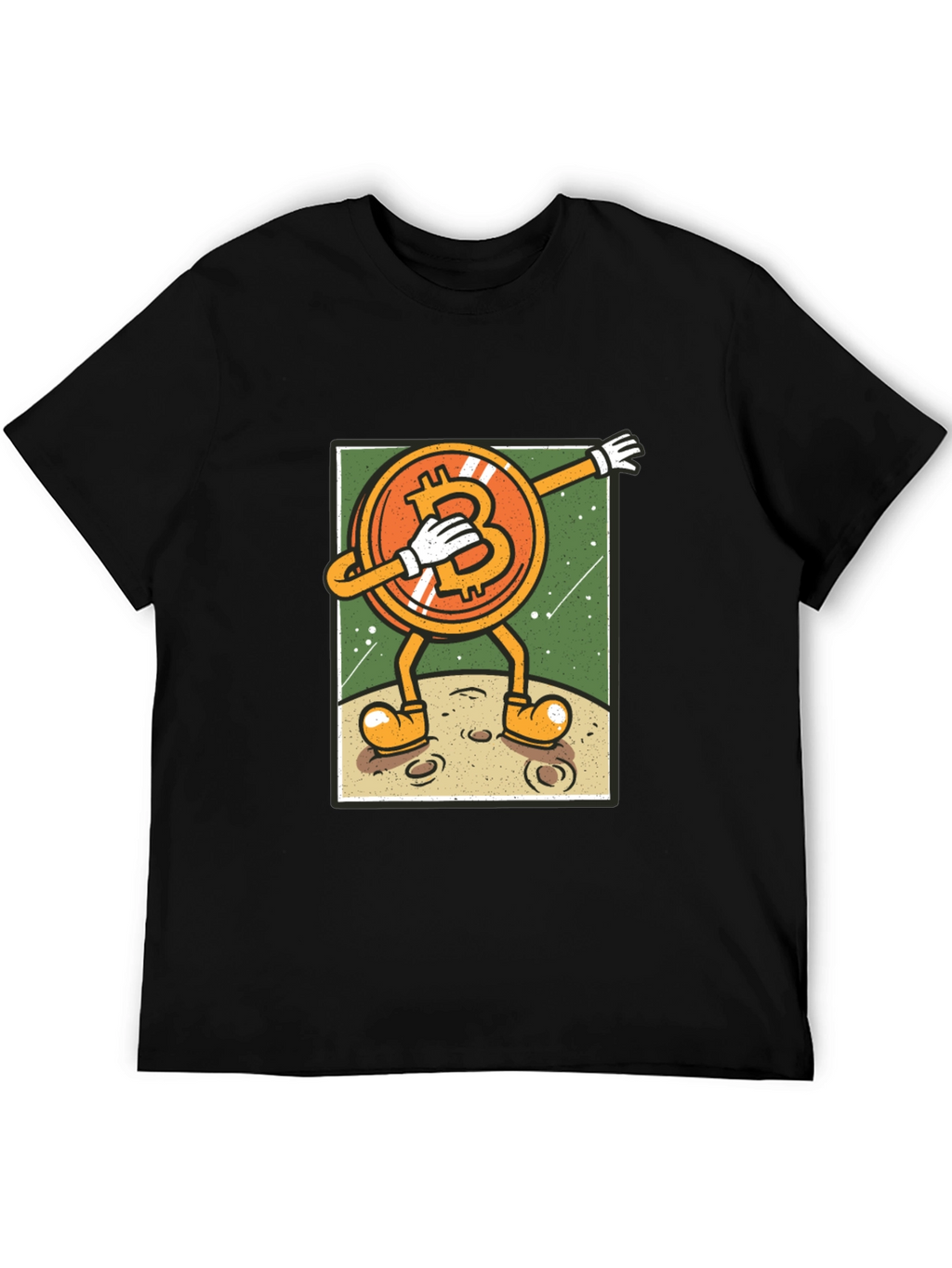 Bitcoin Dabbing Cartoon T-Shirt - Crypto Moon!