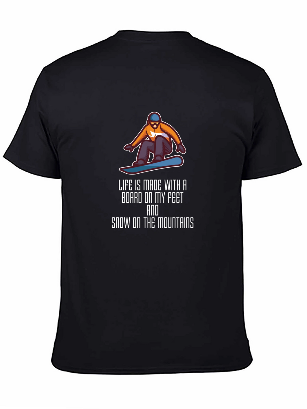 Snowboarder Graphic Tee: Mountain Life Shirt