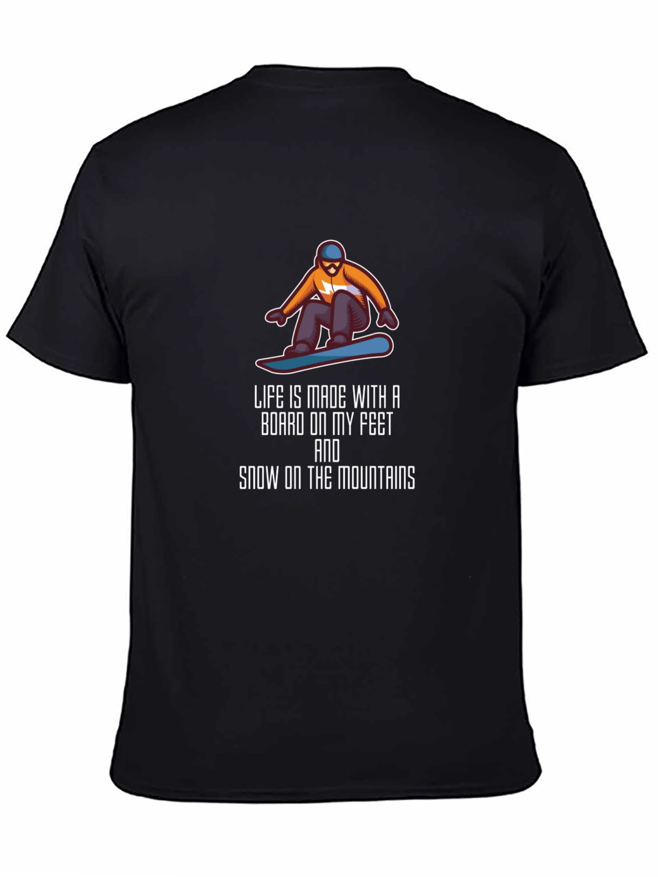 Snowboarder Graphic Tee: Mountain Life Shirt