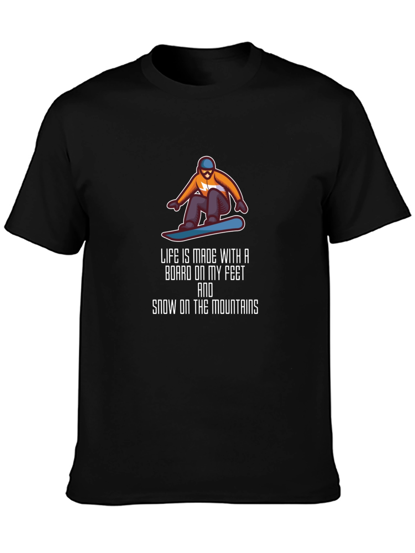 Snowboarder Graphic Tee: Mountain Life Shirt