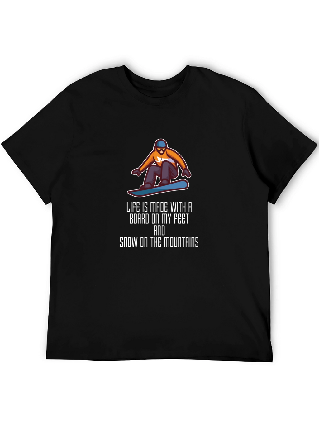 Snowboarder Graphic Tee: Mountain Life Shirt