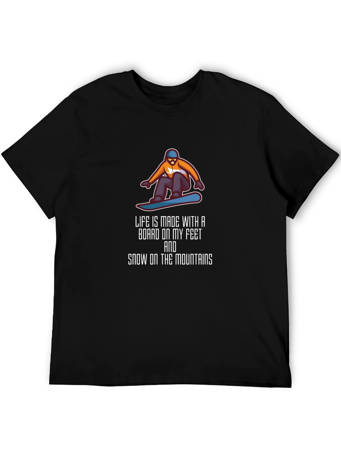 Snowboarder Graphic Tee: Mountain Life Shirt