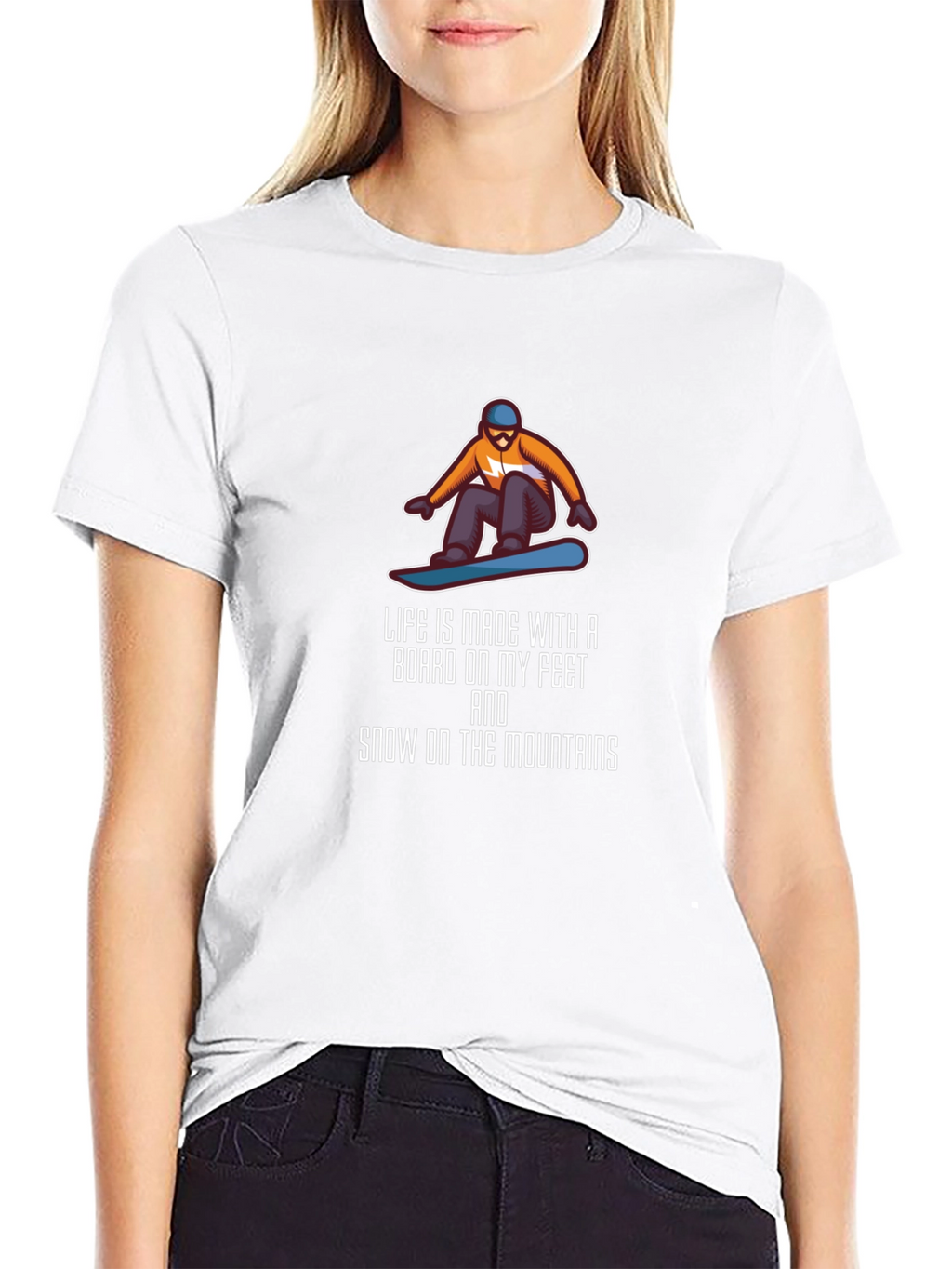 Snowboarder Graphic Tee: Mountain Life Shirt