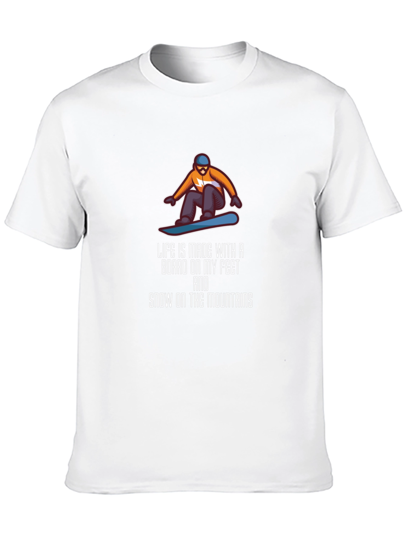 Snowboarder Graphic Tee: Mountain Life Shirt