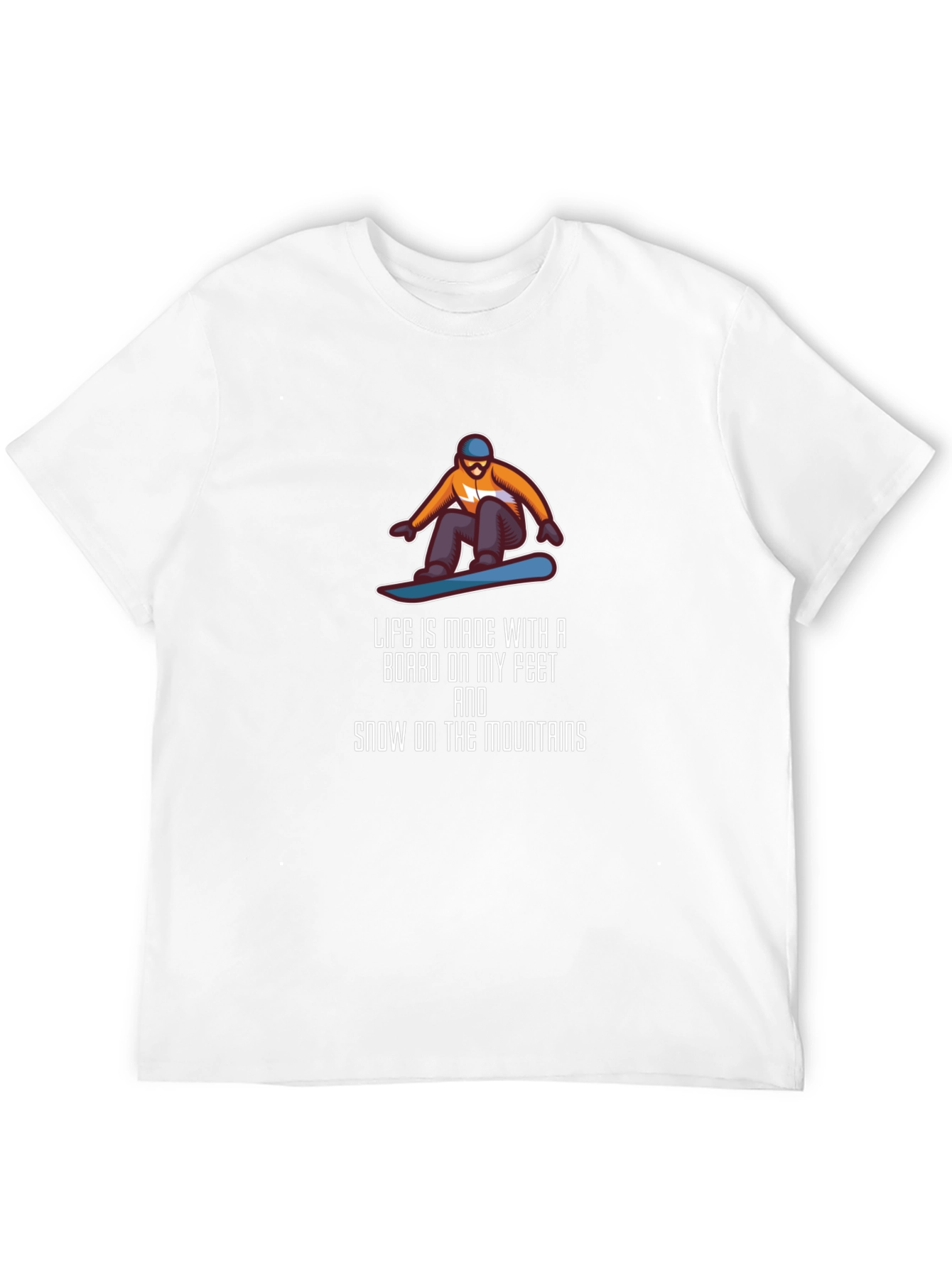 Snowboarder Graphic Tee: Mountain Life Shirt
