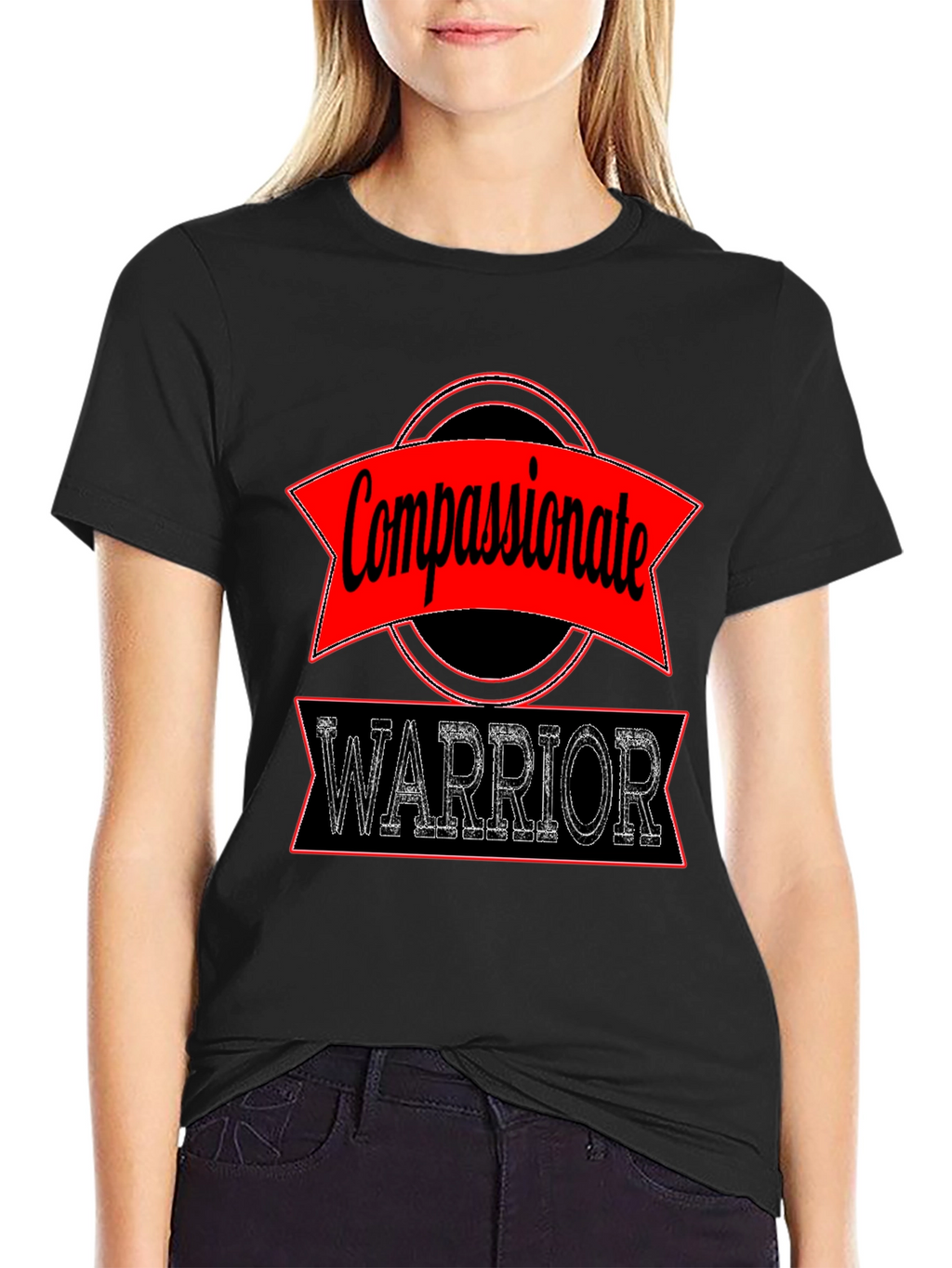 Compassionate Warrior Graphic Tee - Black