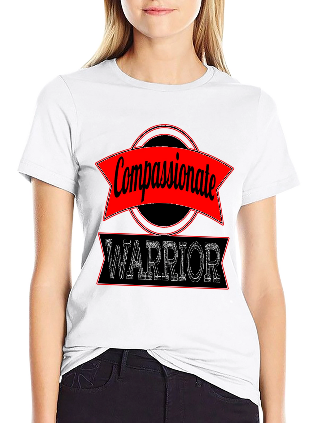 Compassionate Warrior Graphic Tee - Black