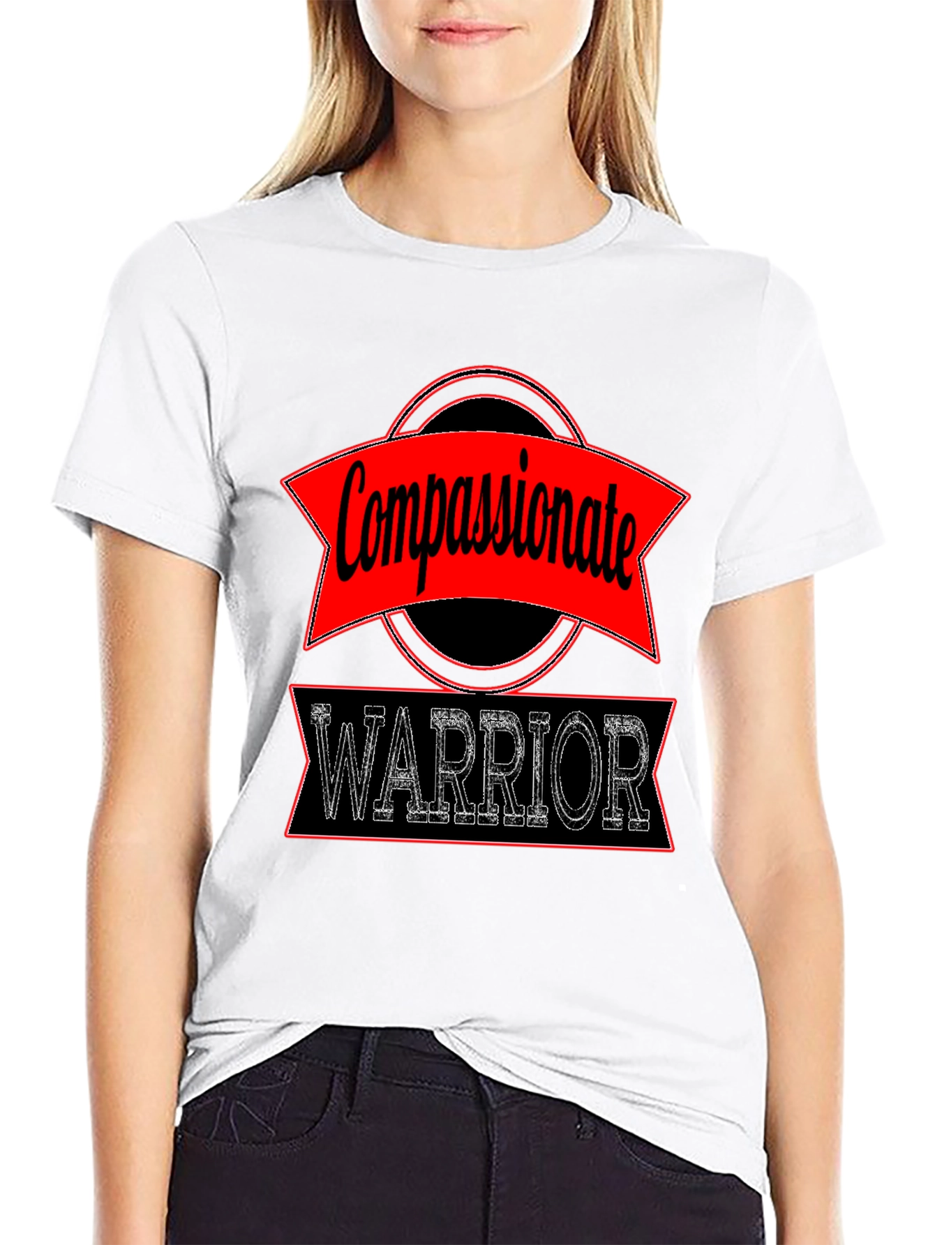 Compassionate Warrior Graphic Tee - Black