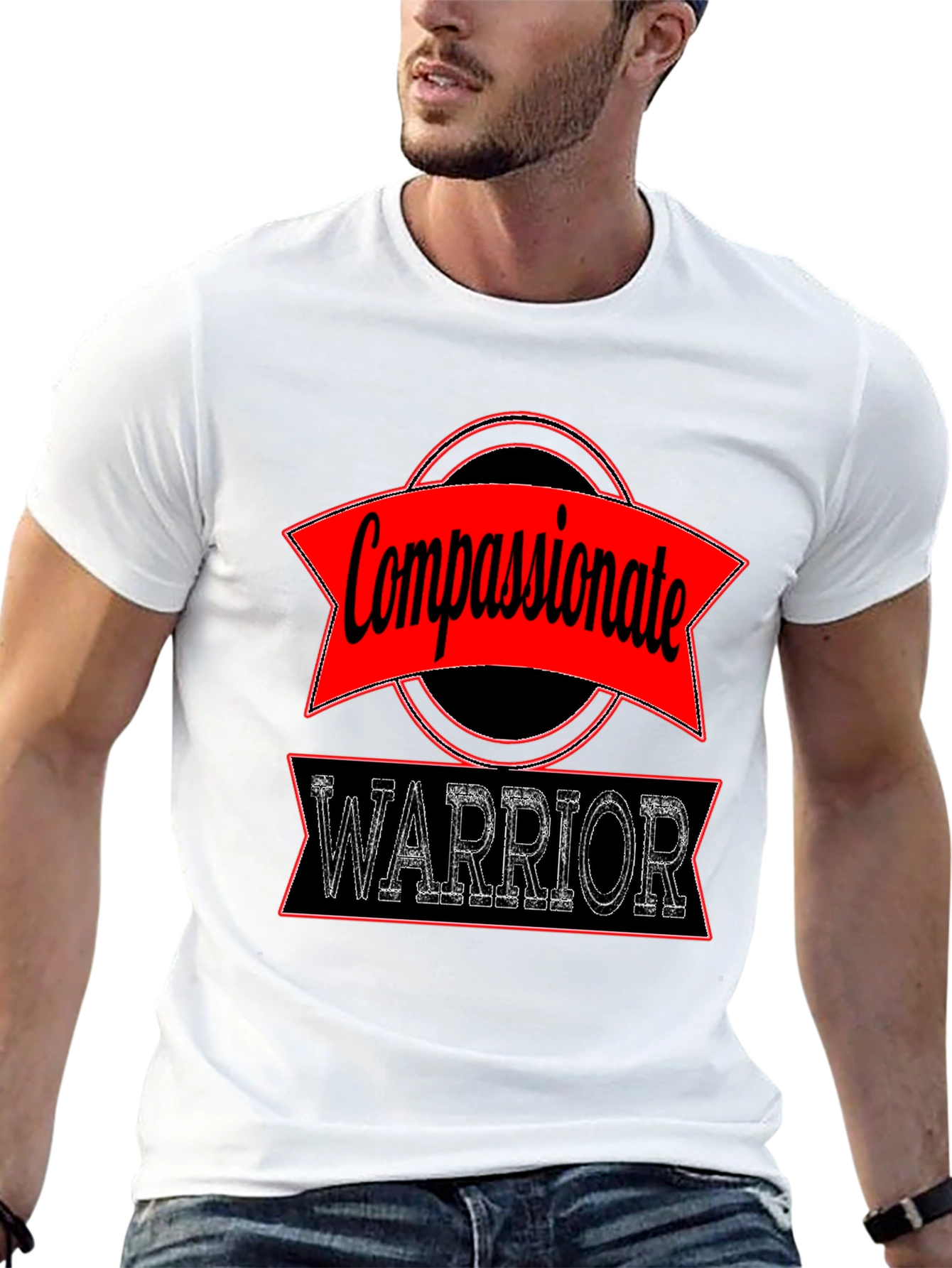 Compassionate Warrior Graphic Tee - Black