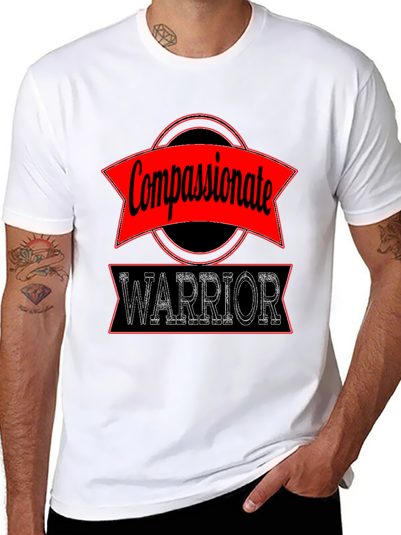 Compassionate Warrior Graphic Tee - Black