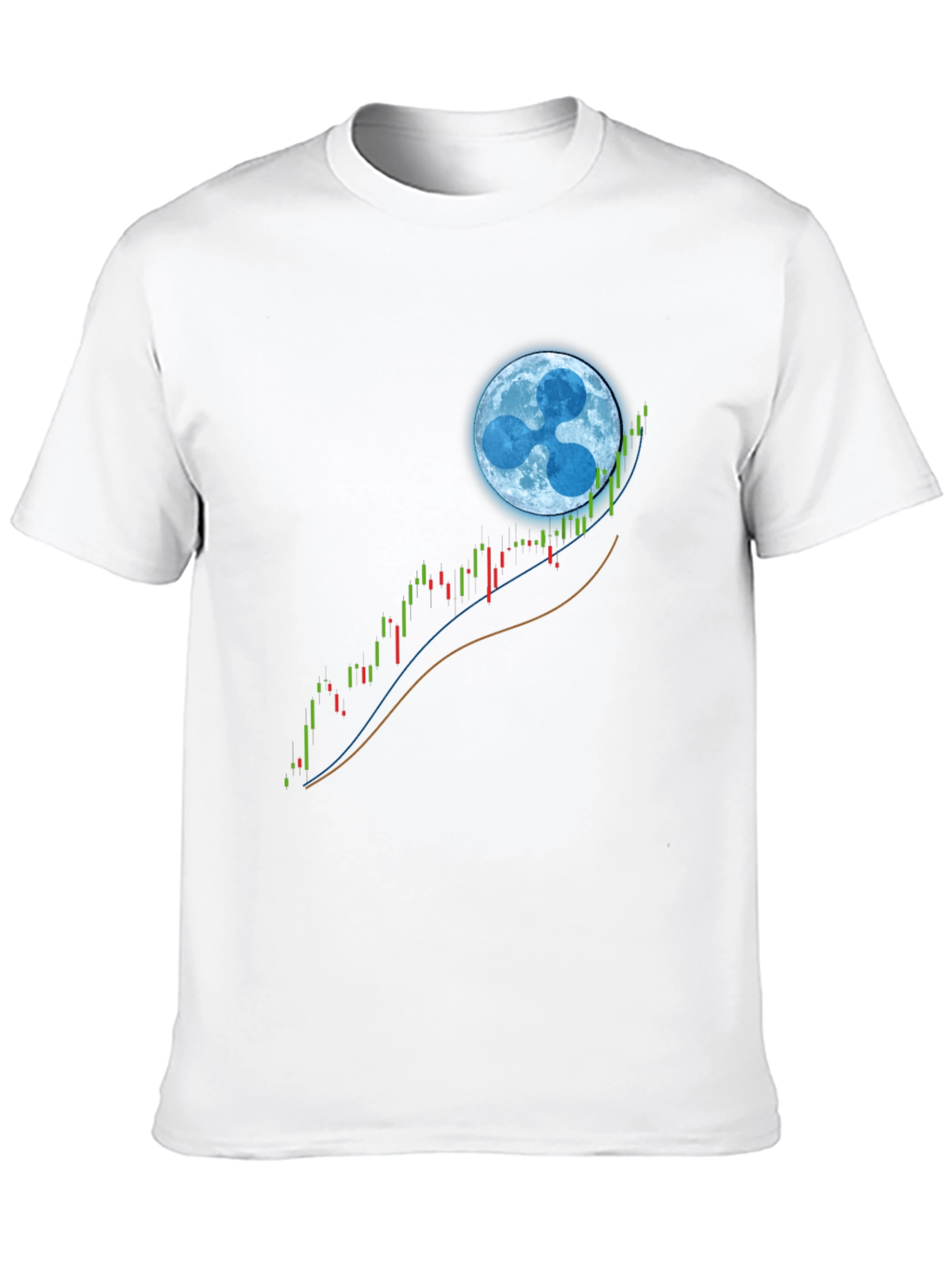 Ripple XRP Crypto Mooning Black T-Shirt