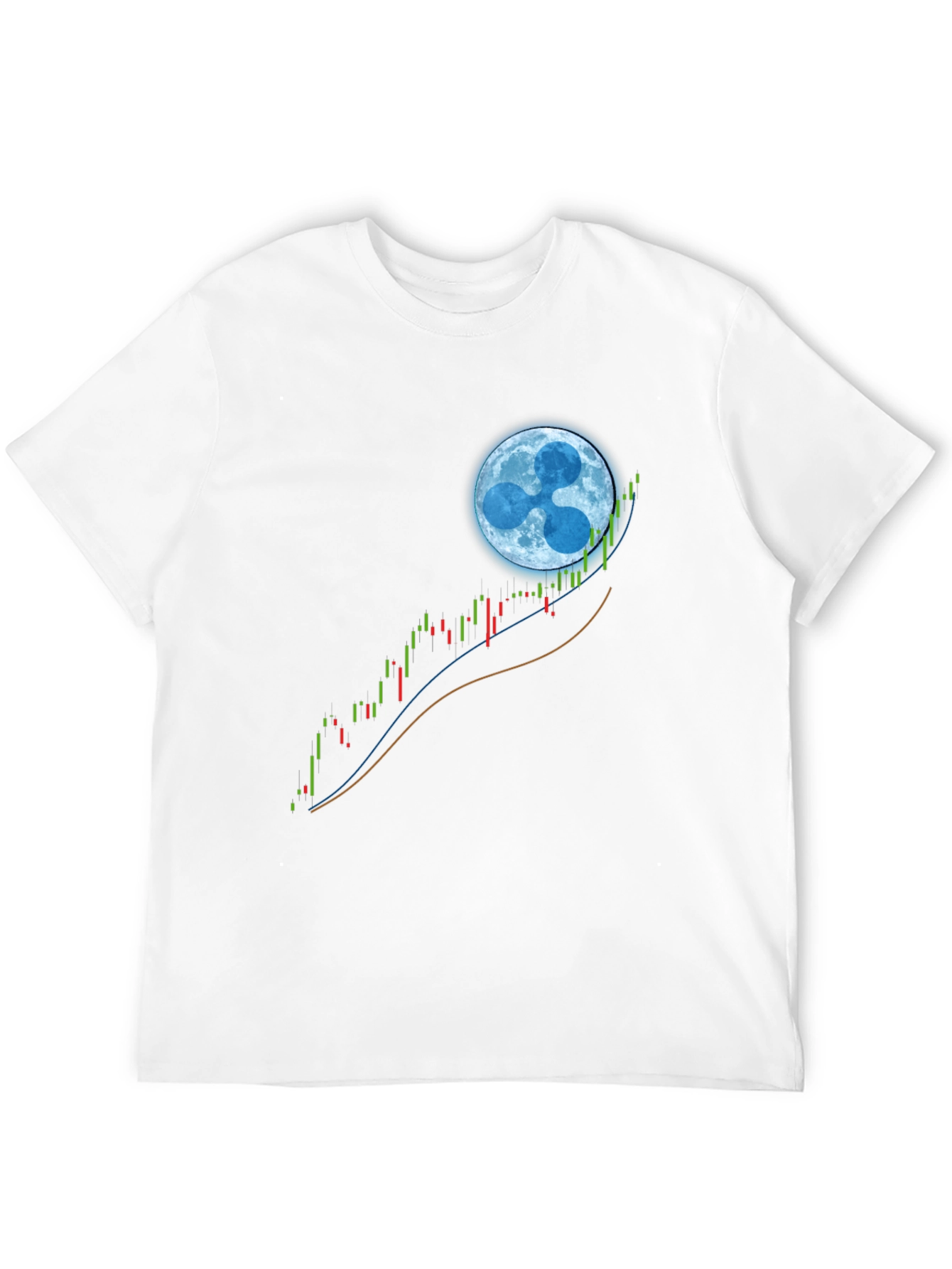 Ripple XRP Crypto Mooning Black T-Shirt