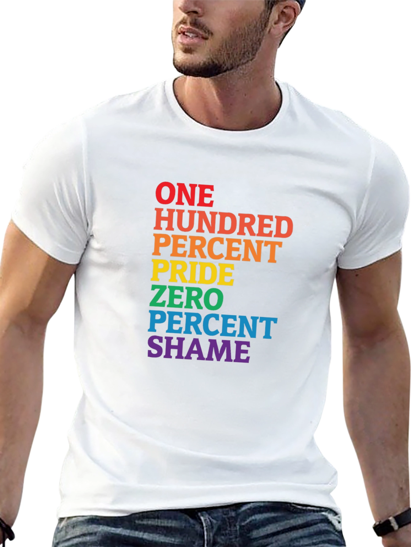 Pride T-Shirt - 100 Percent Pride Zero Percent Shame