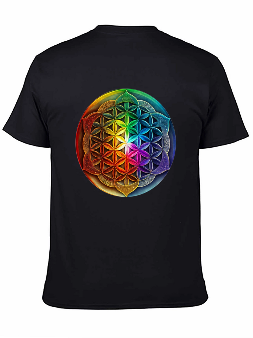 Rainbow Flower of Life Graphic Tee