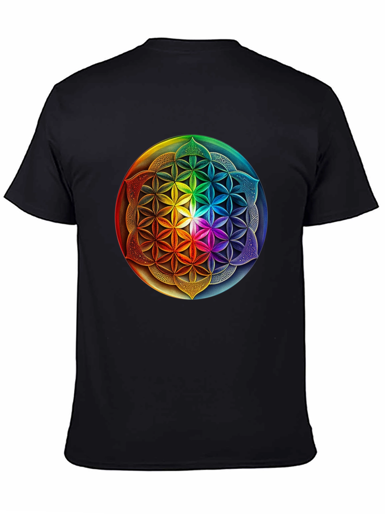 Rainbow Flower of Life Graphic Tee