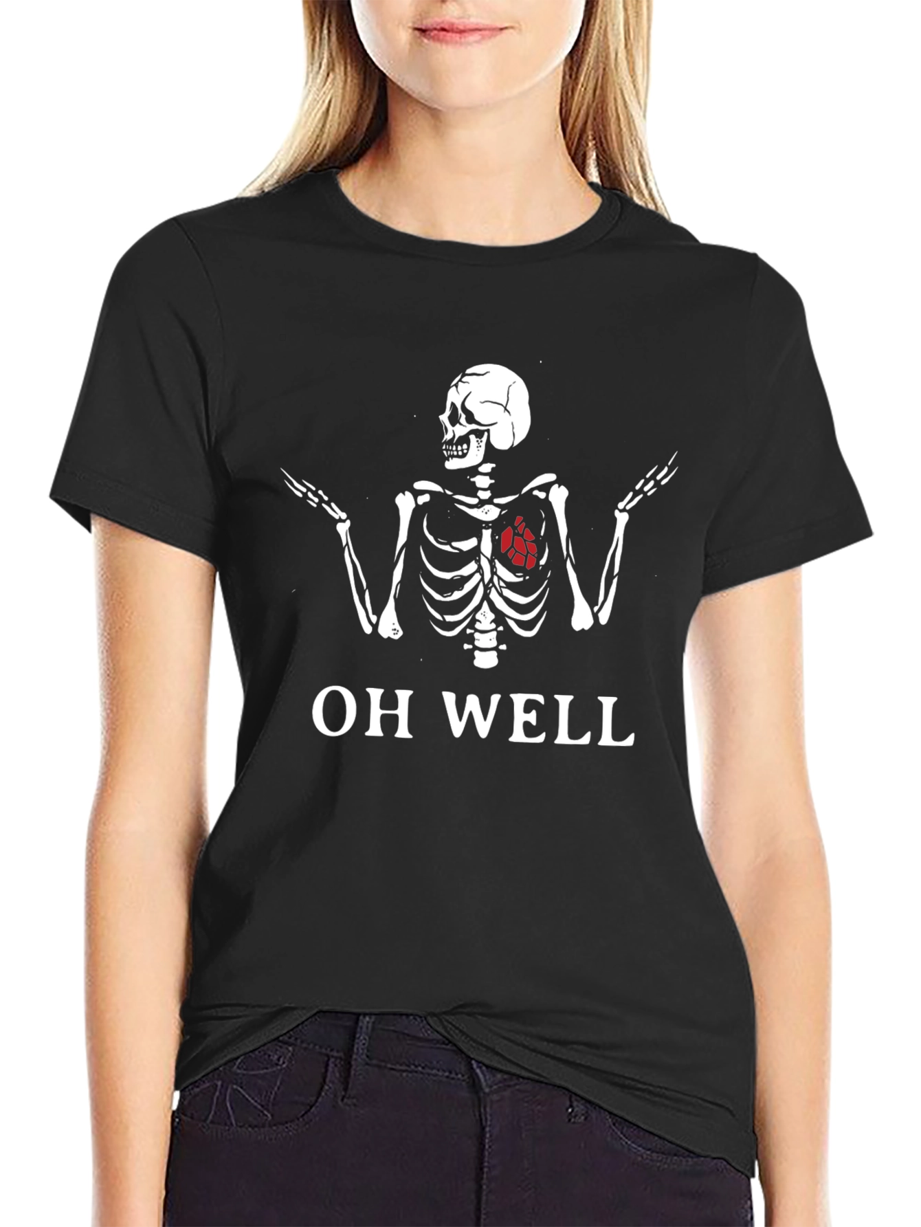 Oh Well Skeleton T-Shirt - Humorous Graphic Tee